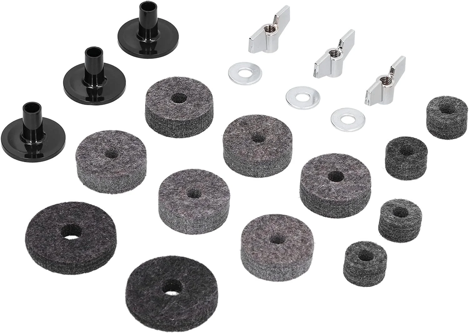 ست 21 عددی نمد، کلاچ و اتصالات استیل برای سنج درام