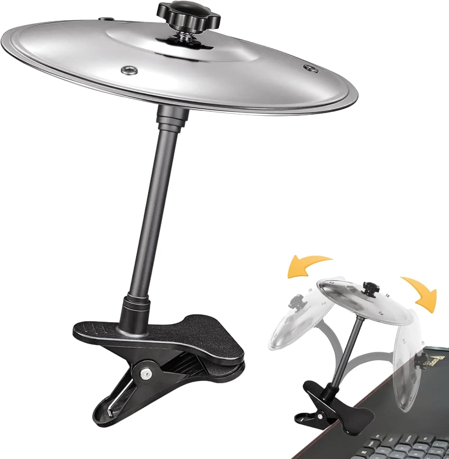 سنج ماشین با گیره، سنج تصادف درام فلزی کوچک برای داشبورد ماشین، ساز کوبه ای رومیزی قابل حمل برای جلسات بداهه نوازی، بازی در دفتر و خانه، سازهای موسیقی خنده دار هدیه برای دوستداران موسیقی