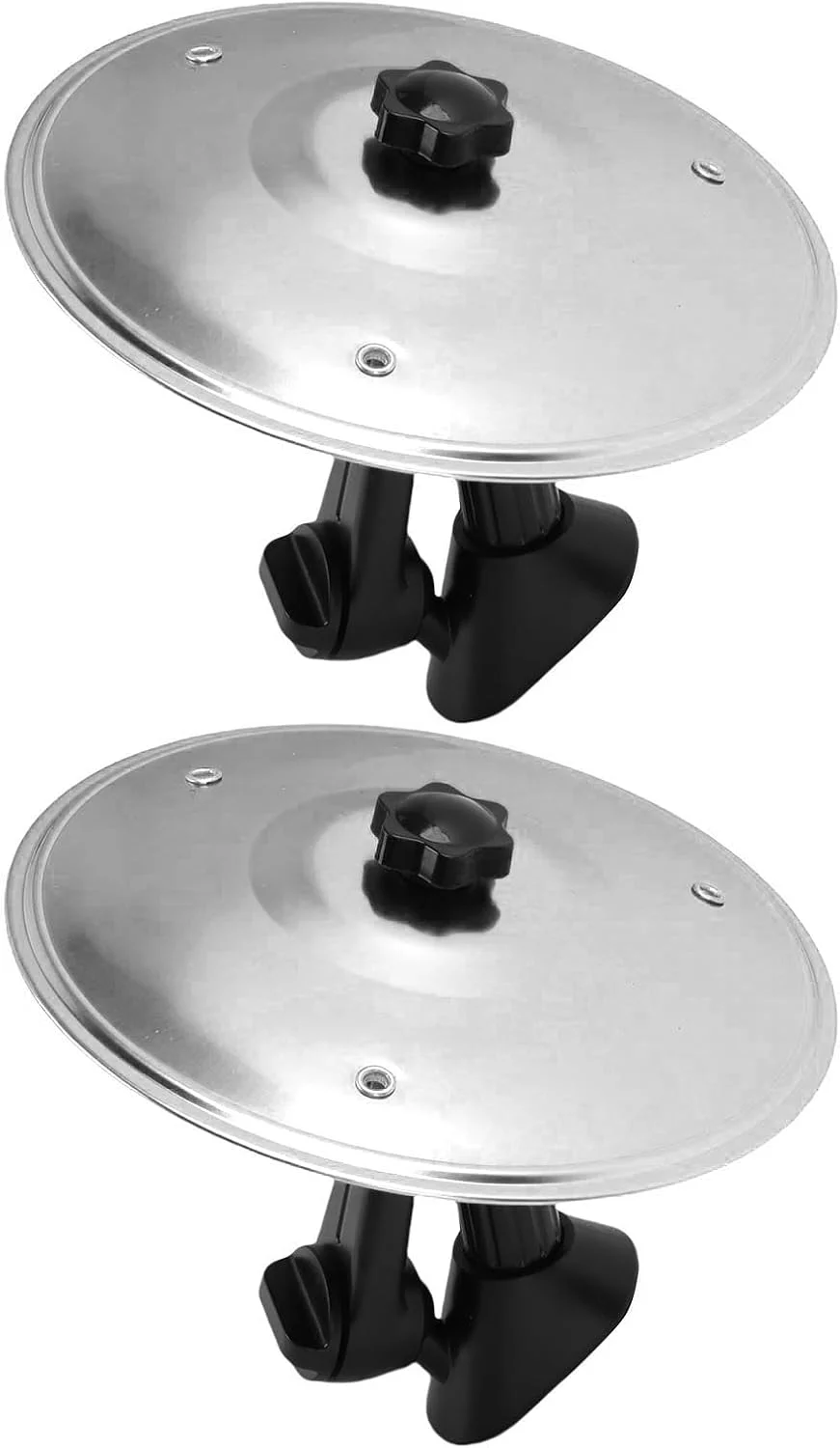 ۲ عدد سنج ماشین، سنج تصادف کوچک درام برای دریچه هوای داشبورد خودرو، رانندگی شما را لذت بخش تر می کند، با بازوی کشش قابل تنظیم، برای اکثر دریچه های خودرو (نقره ای)