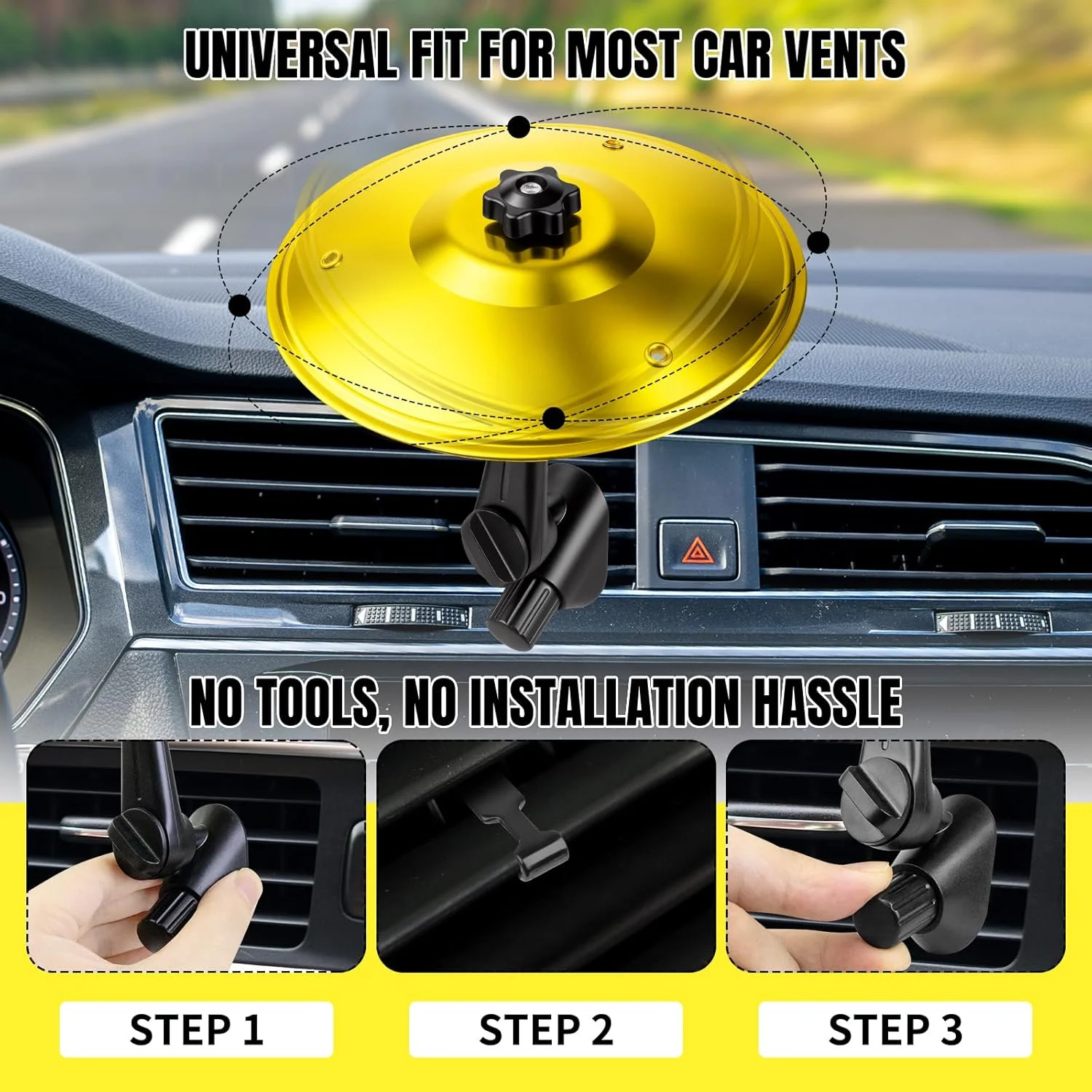 سنج داشبوردی خودرو - ست درام دریچه هوا، ساز موسیقی سرگرم کننده برای رانندگان، هدیه ای برای دوستداران درام برای کاهش استرس در ترافیک