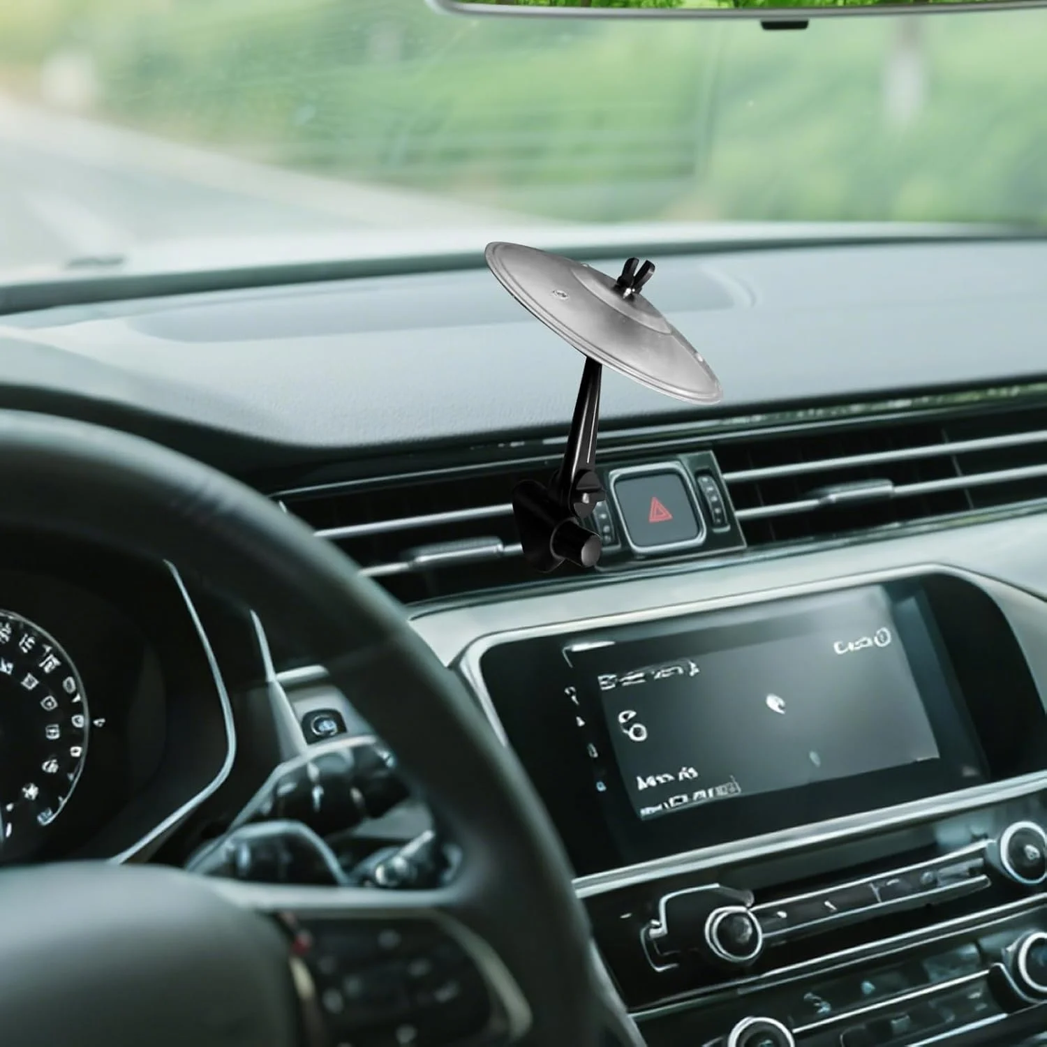 تهویه هوای طرح درام ماشین، مینی درام فلزی برای داشبورد خودرو، ابزار جالب آلات موسیقی برای هدیه دوستداران موسیقی درامر، 14x3.5 سانتی متر