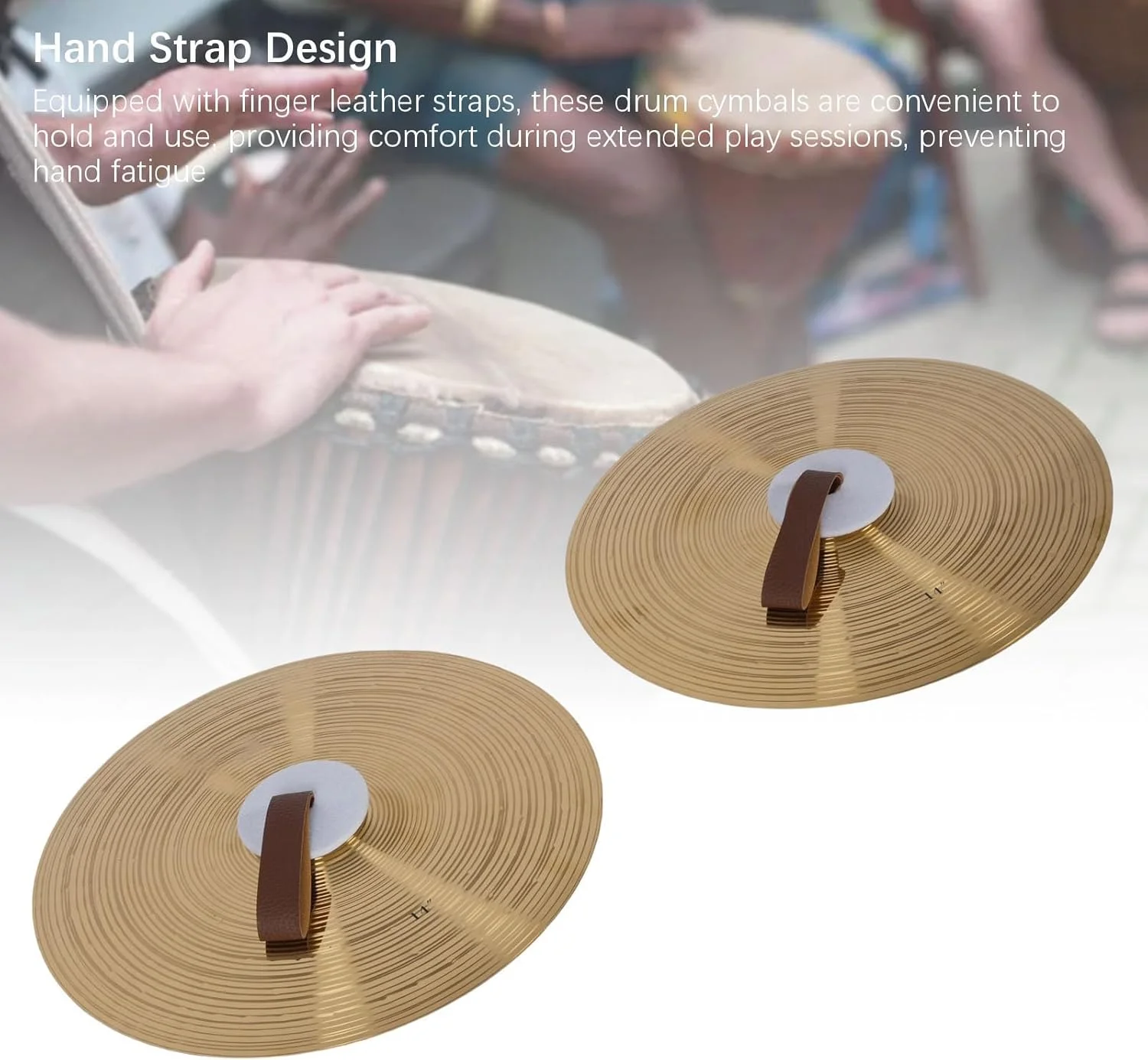 ست سنج درام ۱۴ اینچی، جفت سنج درام آلیاژی سخت، نواختن با دو دست برای مبتدیان، دانشجویان و گروه ها، همراه با بندهای چرمی انگشتی ست سنج درام ۱۴ اینچی، جفت سنج درام آلیاژی سخت، نواختن با دو دست برای مبتدیان، دانشجویان و گروه ها، همراه با بندهای چرمی انگشتی