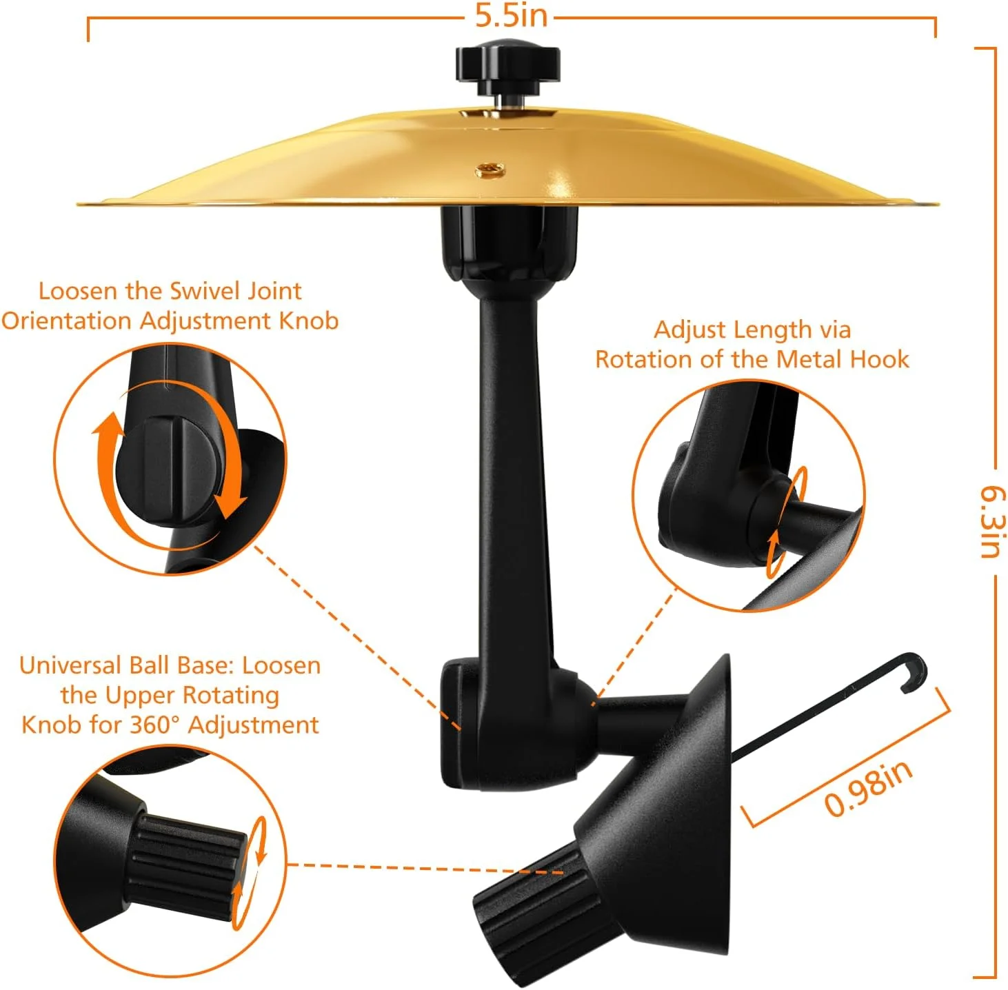 سنج خودرو، سنج دریچه هوای خودرو، سنج تصادف کوچک برای داشبورد خودرو، هدیه ای عالی برای نوازندگان درام و علاقه مندان به موسیقی، مناسب برای انواع خودرو، رفع خستگی، تبدیل ترافیک به یک جلسه تمرین موسیقی