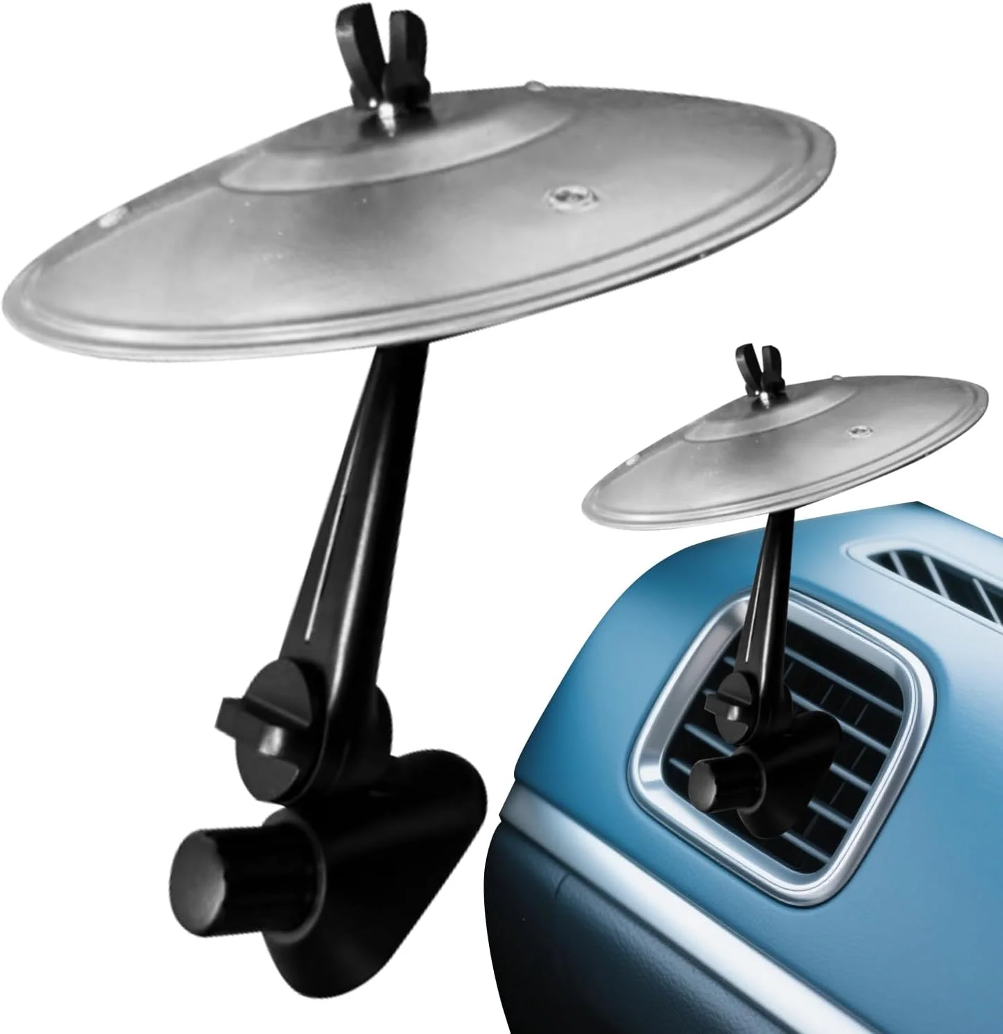 سنج هواکش خودرو، سنج مینیاتوری فلزی برای خودرو، ساز موسیقی درام سنج خلاقانه خودرو، سنج انگشتی مینیاتوری هواکش خودرو خنده دار، برای تزئین خودرو