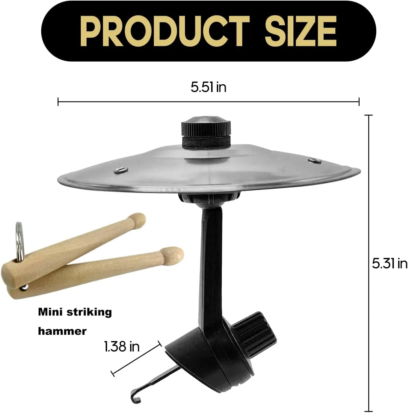 سنج هواکش خودرو، سنج های مینیاتوری درام برای هواکش خودرو، ساز موسیقی فلزی خلاقانه و خنده دار، تزئینات خودرو سنج انگشتی برای سرگرم کننده تر کردن رانندگی شما (نقره ای)