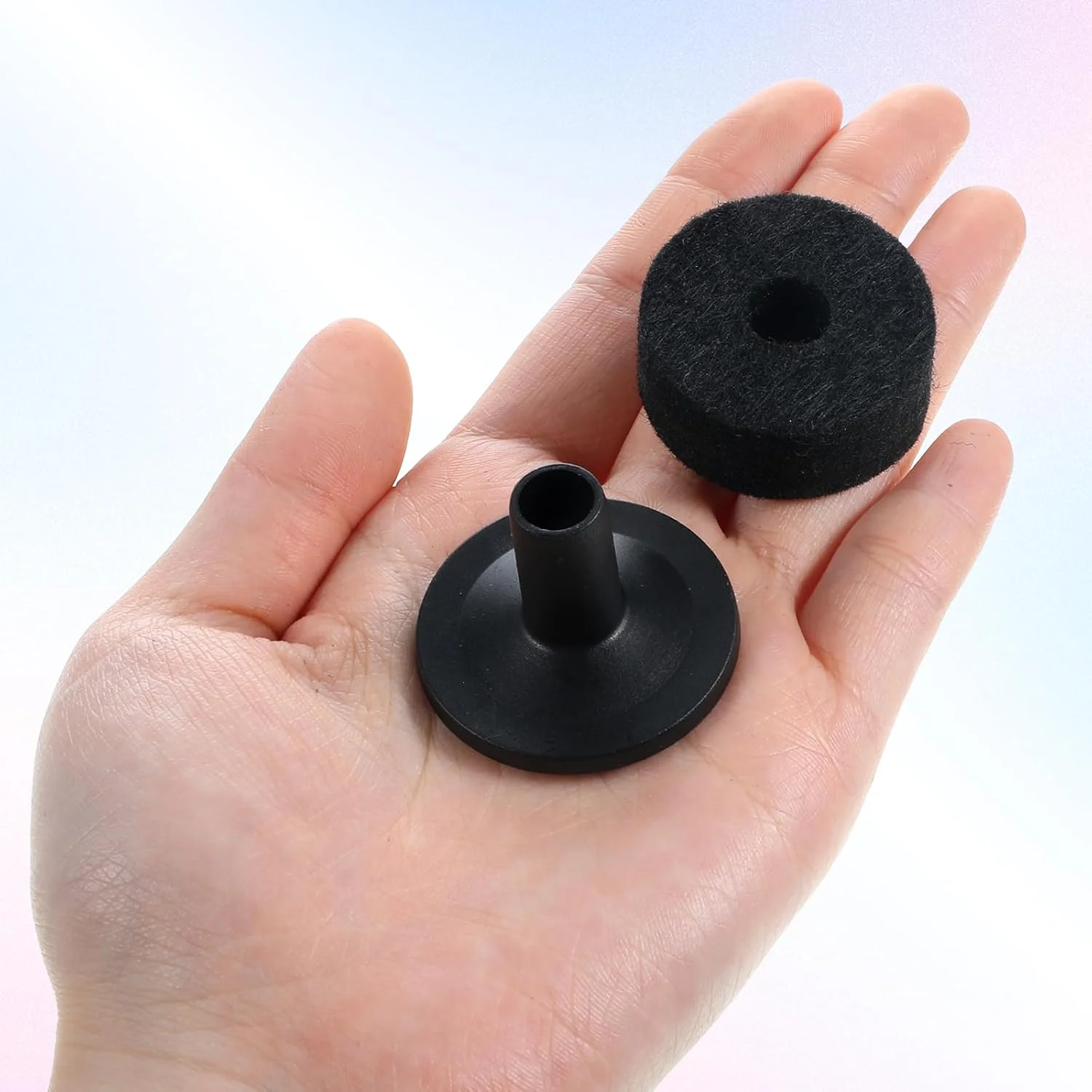 ۱۰ عدد پد نمدی مشکی نرم گرد برای استند سنج درام، جایگزینی برای بهبود صدای درام کیت و محافظت از سنج های شما ۱۰ عدد پد نمدی مشکی نرم گرد برای استند سنج درام، جایگزینی برای بهبود صدای درام کیت و محافظت از سنج های شما