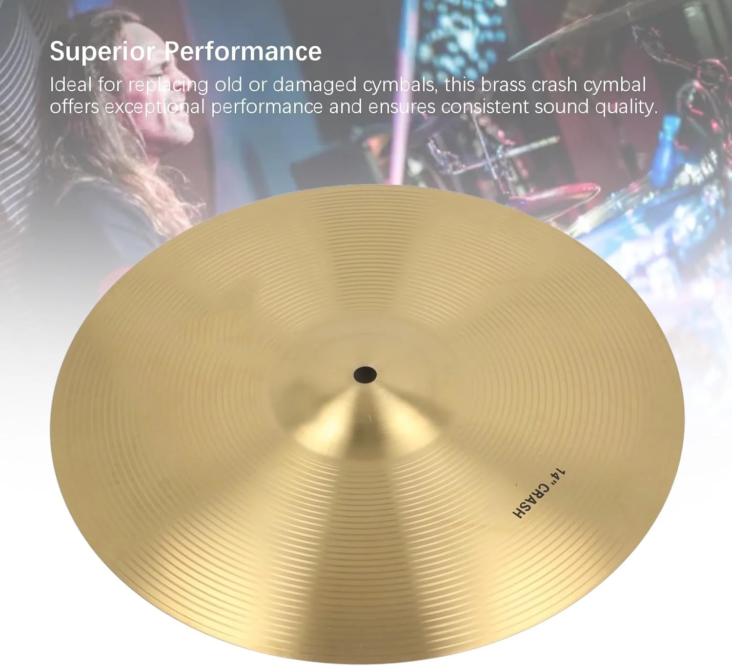 سنج تصادفی، 35/45/50 سانتی متری، روکش سنتی برنجی، صدای روشن، سنج درام، سنج تمرینی درام جاز و علاقه مندان به موسیقی (طلایی) (35 سانتی متر) سنج تصادفی، 35/45/50 سانتی متری، روکش سنتی برنجی، صدای روشن، سنج درام، سنج تمرینی درام جاز و علاقه مندان به موسیقی (طلایی) (35 سانتی متر)