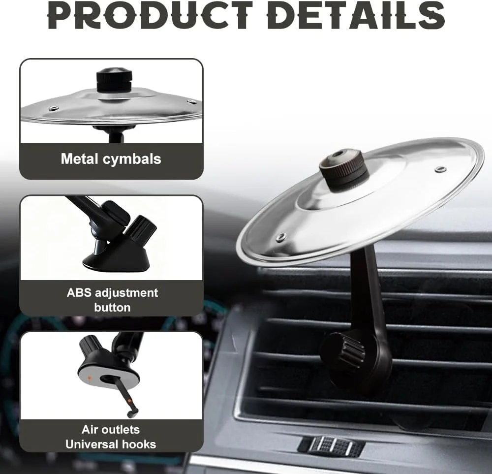 سنج خودرو برای دریچه هوا، سنج مینی کراش درام - اسباب بازی خنده دار لوازم جانبی موسیقی خودرو برای داشبورد، هدیه شوخی برای رانندگان، مناسب برای همه خودروها (نقره ای) سنج خودرو برای دریچه هوا، سنج مینی کراش درام - اسباب بازی خنده دار لوازم جانبی موسیقی خودرو برای داشبورد، هدیه شوخی برای رانندگان، مناسب برای همه خودروها (نقره ای)