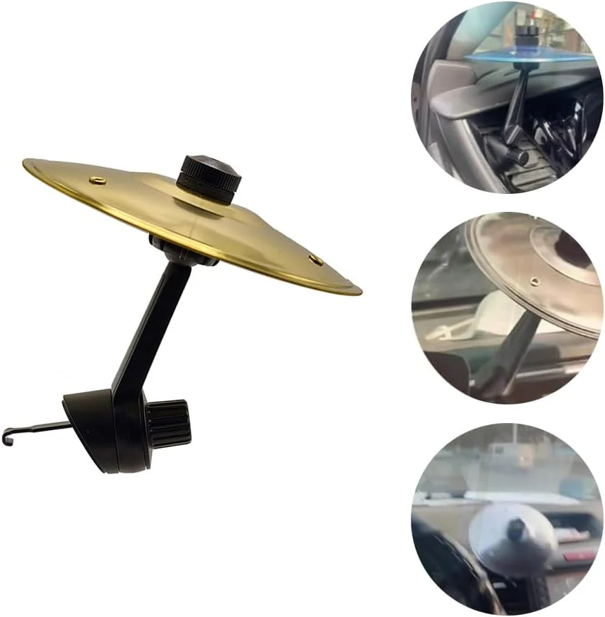 سنج مینیاتوری درام تصادف برای دریچه هوای خودرو، نصب آسان، مناسب برای اکثر وسایل نقلیه (طلایی)