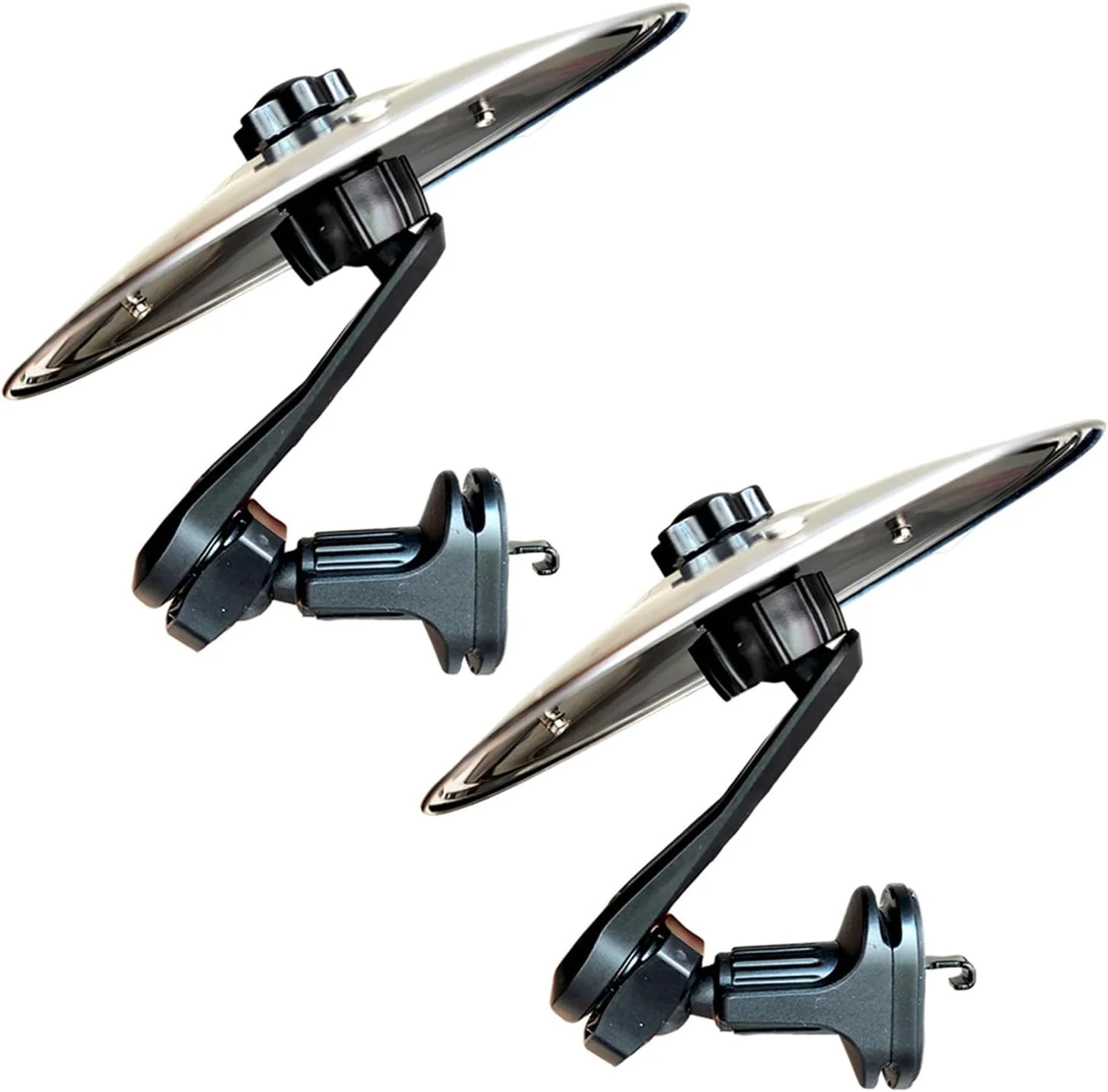 سنج هواکش خودرو، سنج ضربه ای مینی فلزی درام، لوازم جانبی داشبورد موزیکال برای وسایل نقلیه (نقره ای، 2 عدد)