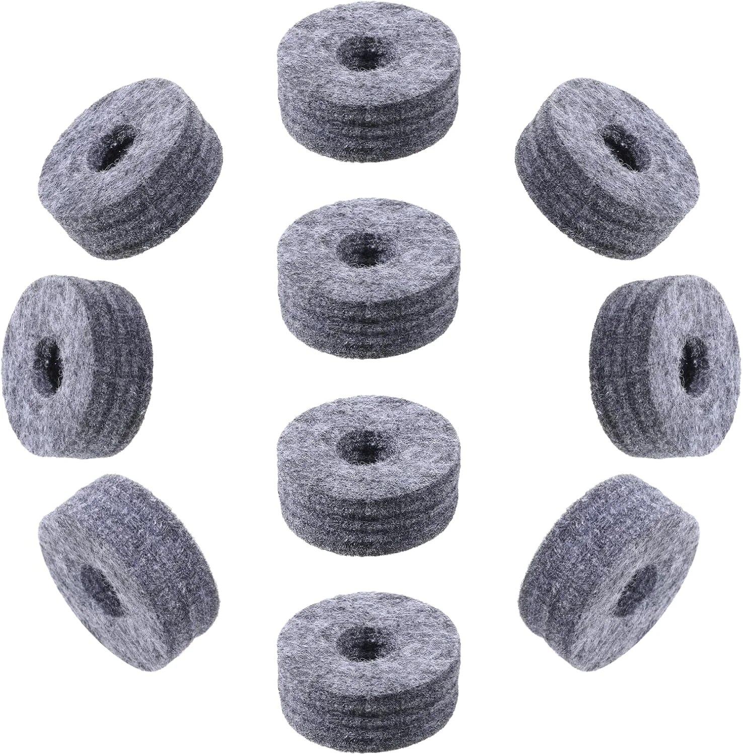 بسته واشرهای نمدی پایه سنج گرد و نرم خاکستری، جایگزینی نمدی برای درام، صدای کیت درام شما را بهبود می بخشد و از سنج های شما محافظت می کند. یک بسته 10 عددی پدهای نمدی سنج (خاکستری)