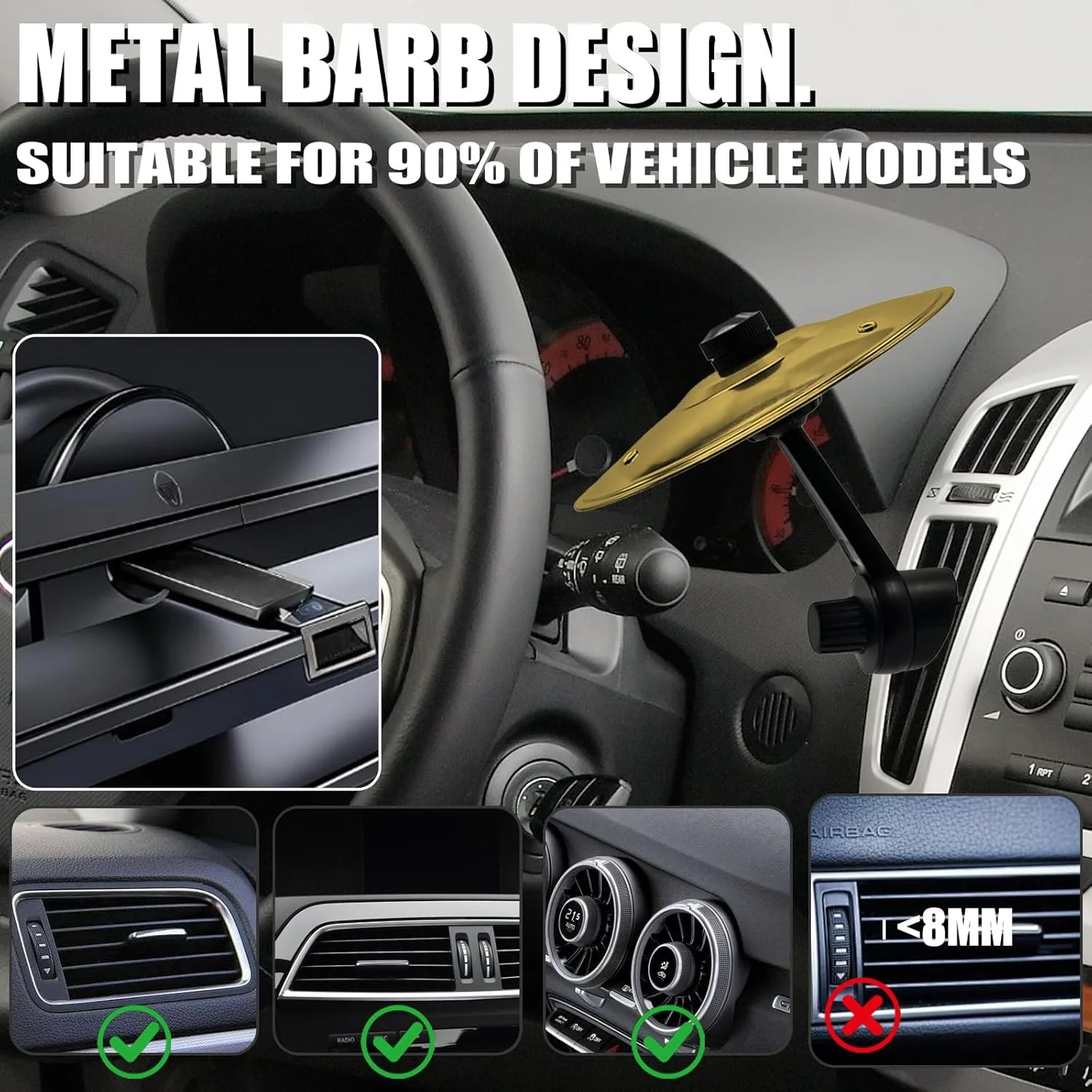 دو عدد دریچه هوا طرح سنج درام خودرو، طرح درام طلایی برای نوازندگان و دوستداران موسیقی، مناسب برای انواع خودروها دو عدد دریچه هوا طرح سنج درام خودرو، طرح درام طلایی برای نوازندگان و دوستداران موسیقی، مناسب برای انواع خودروها