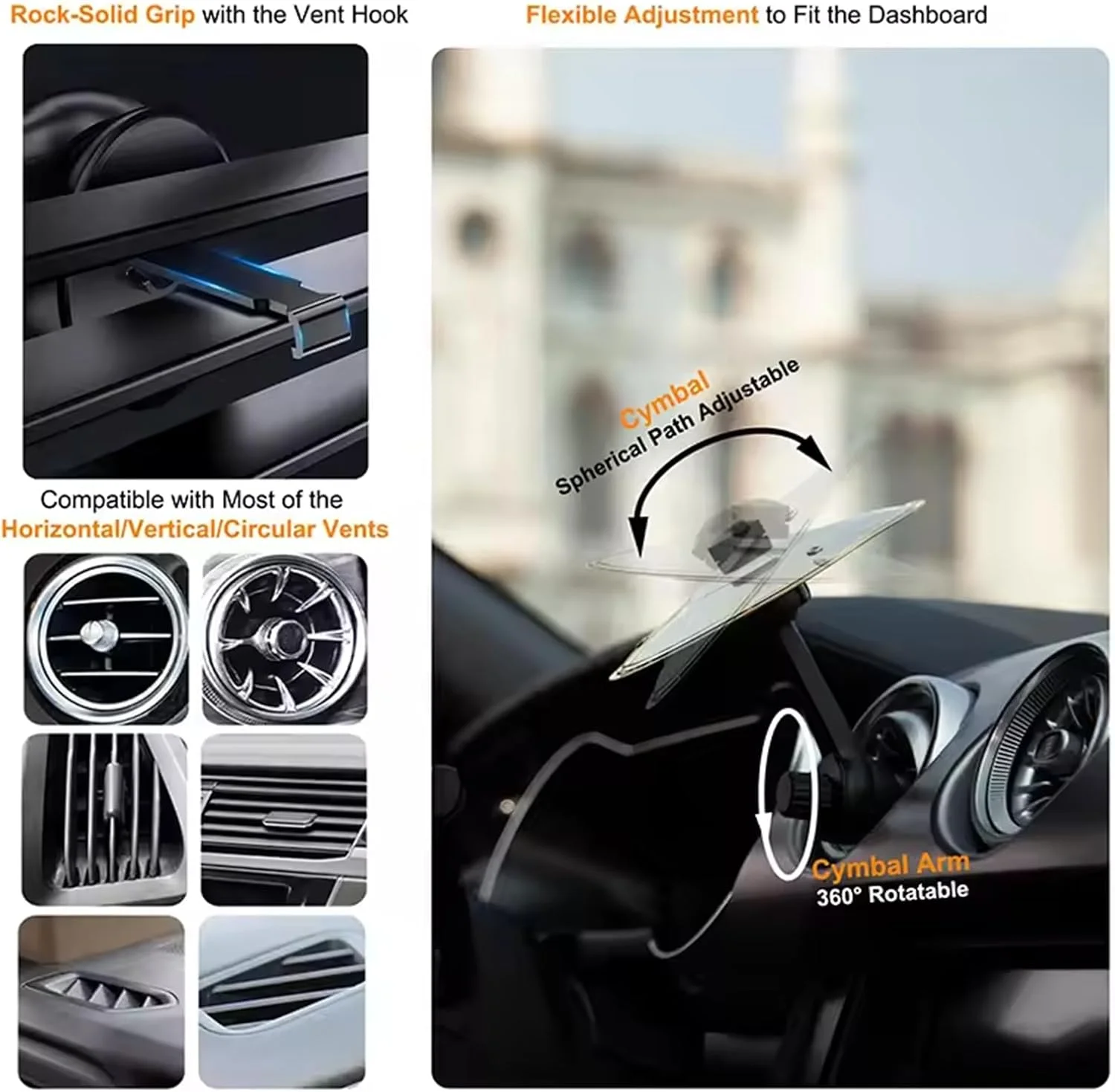 سنج ماشین، سنج دریچه هوای ماشین، سنج کوچک تصادف درام برای دریچه ماشین، سنج کوچک تصادف درام برای سرگرمی ریتمیک بی پایان در جاده، هدیه ای برای دوستداران موسیقی، مناسب برای انواع وسایل نقلیه (طلایی)