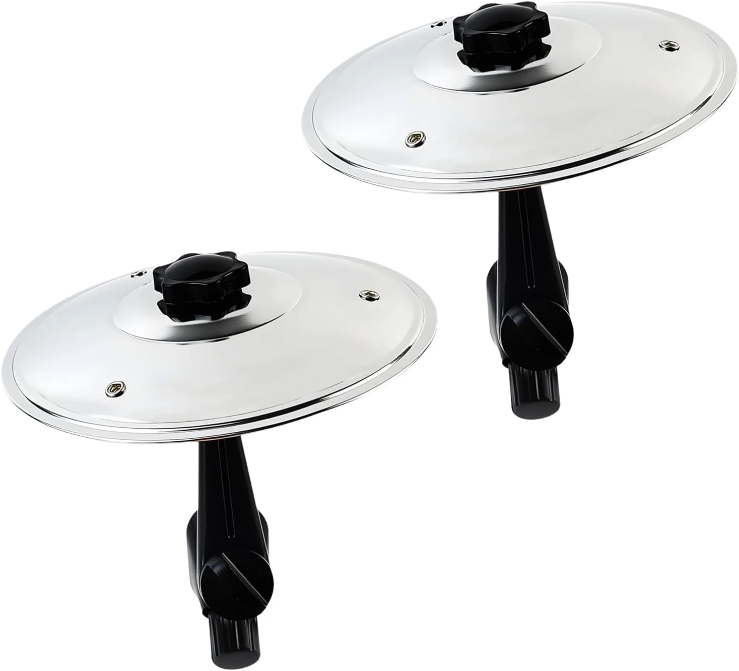 سنج هواکش خودرو، سنج مینیاتوری طبل جالب برای دریچه هوا خودرو، هدیه ای خاص برای رانندگان، نوازندگان و دوستداران موسیقی (نقره ای - 2 عدد)