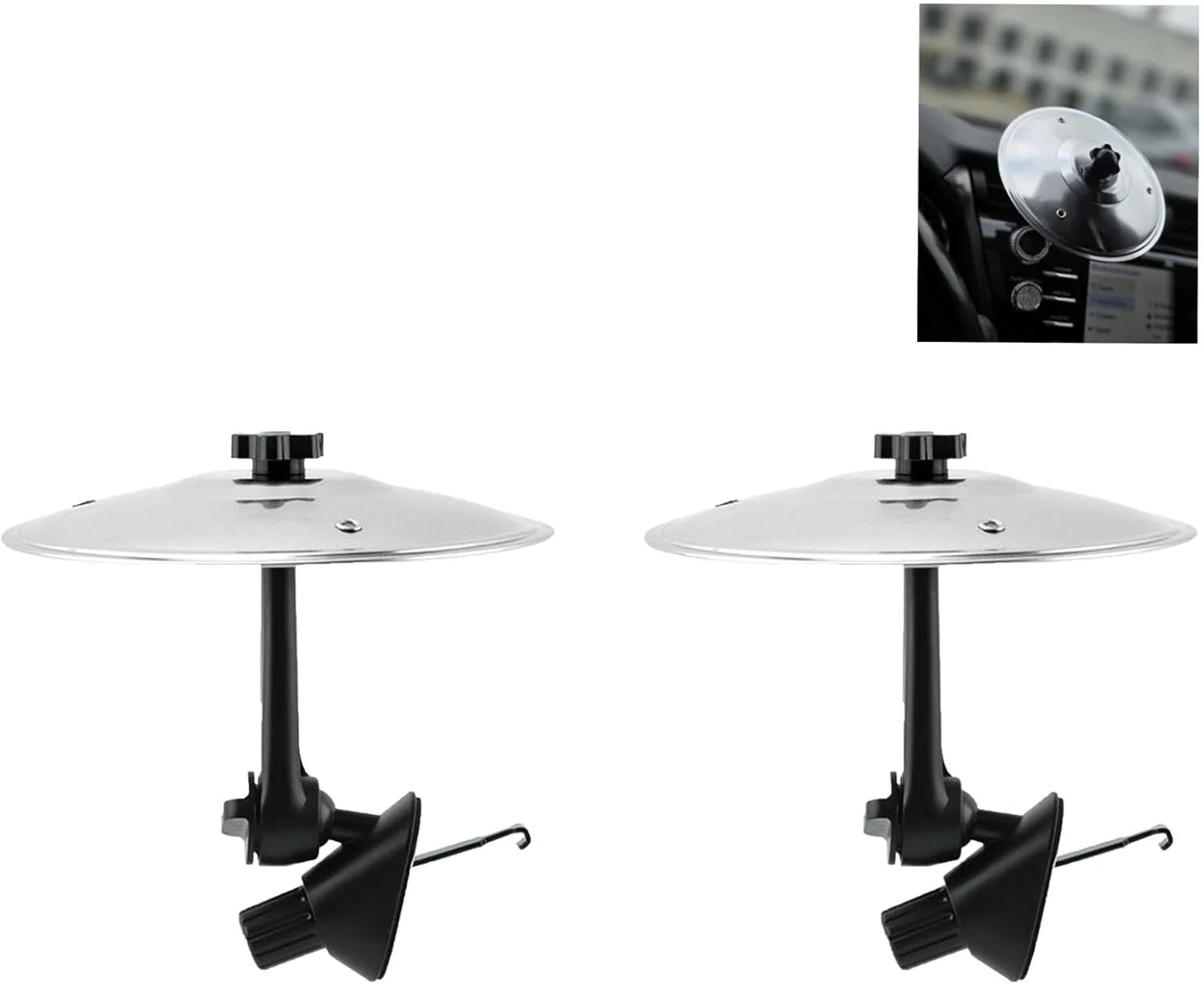 سنج بادی دریچه هوای خودرو مدل 2025، سنج درام فلزی کوچک برای دریچه خودرو، رانندگی لذت بخش برای نوازندگان درام و دوستداران موسیقی (نقره ای، 2 عدد)