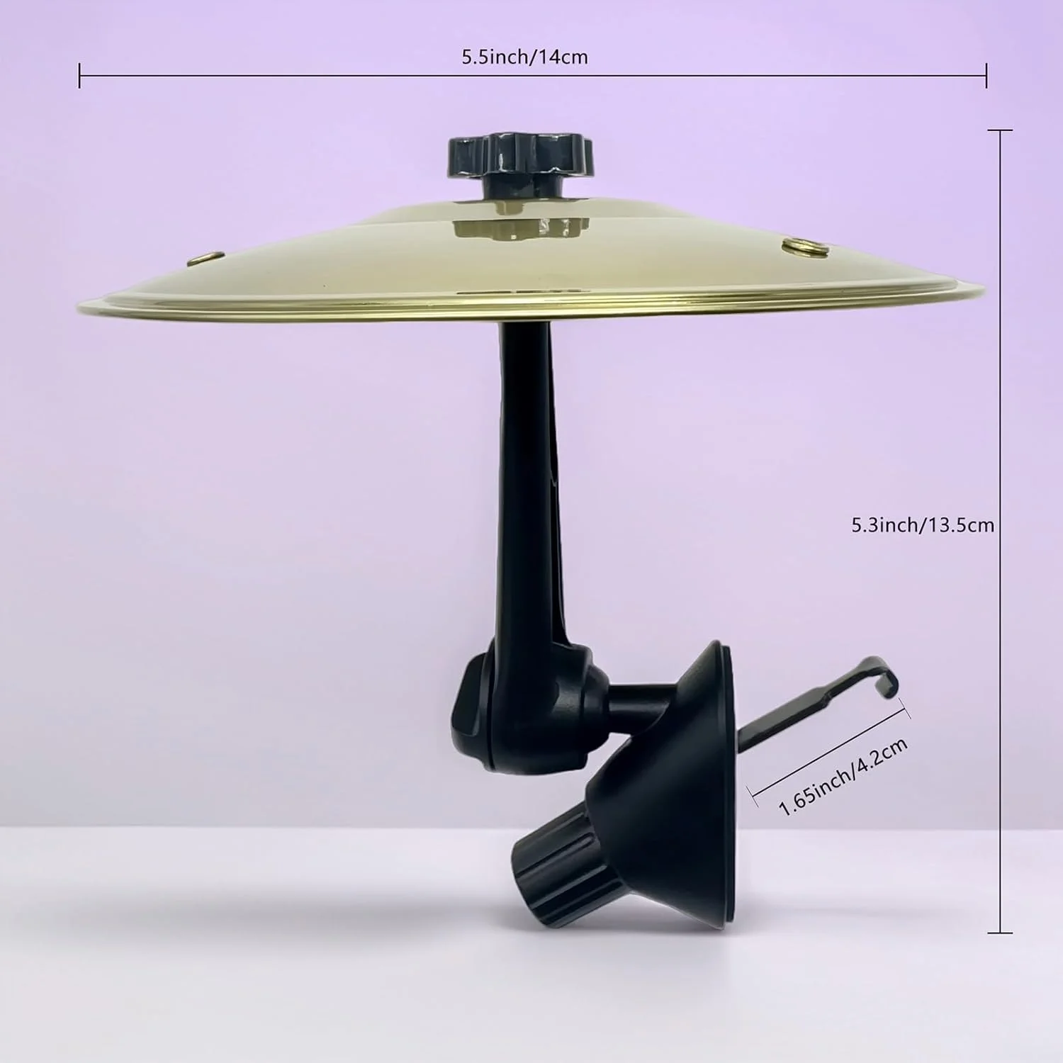 سنج درام دریچه هوای خودرو، سنج تصادف درام فلزی کوچک برای داشبورد خودرو، ابزار موسیقی خنده دار هدیه ای برای دوستداران موسیقی درامر (نقره ای)