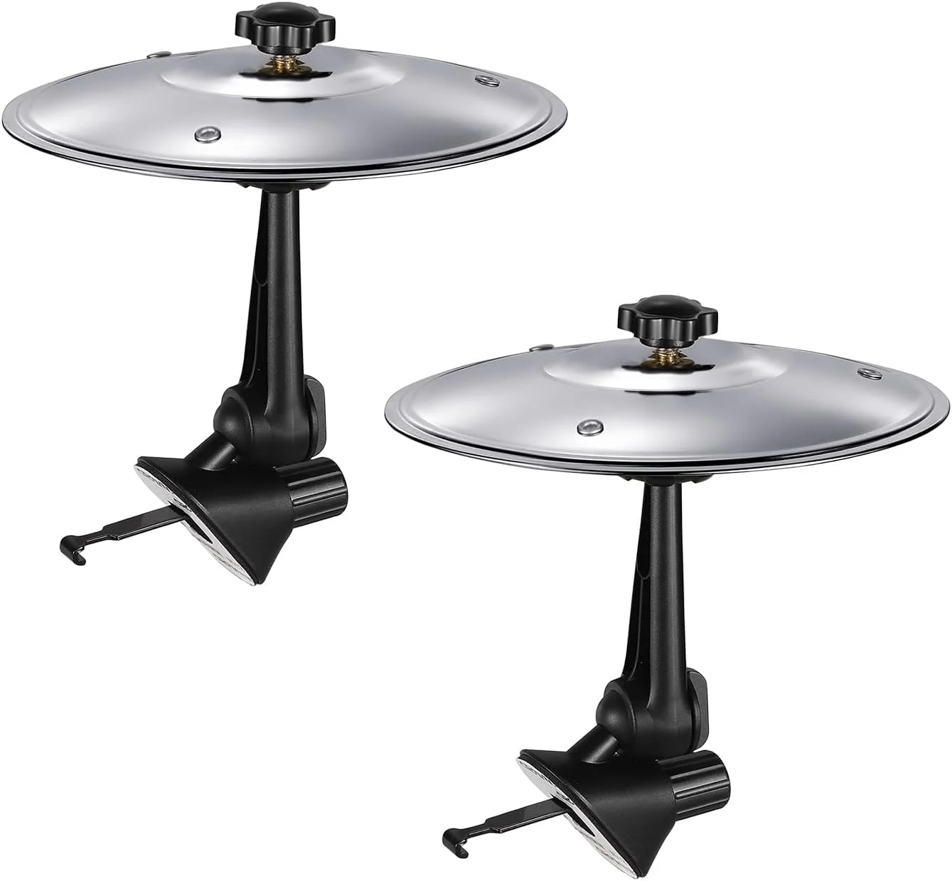 ۲ عددی سنج ماشین، دریچه هوا سنج ماشین، سنج تصادف مینی درام برای دریچه ماشین، مناسب برای انواع وسایل نقلیه (نقره ای)