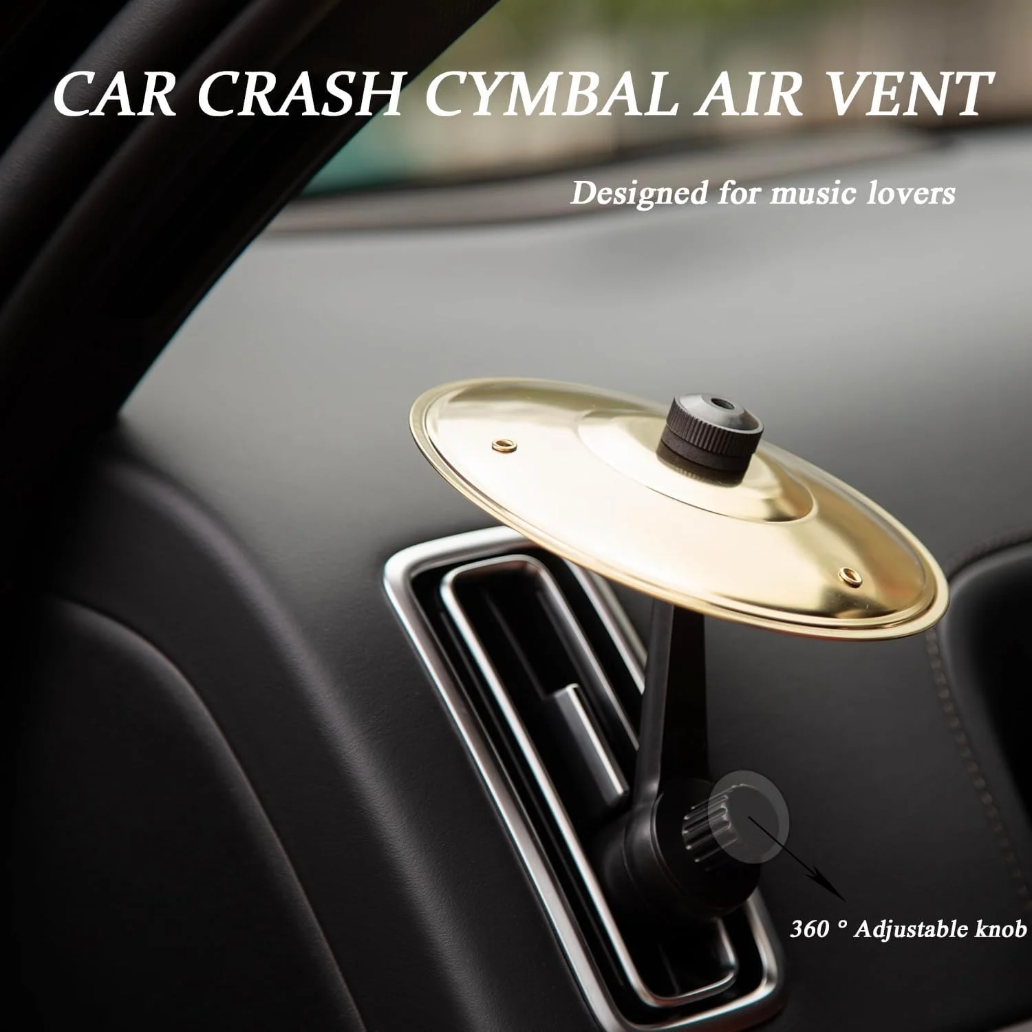 ۱ عدد سنج ماشین، سنج تصادف ماشین دریچه هوا، سنج مینی درام برای دریچه ماشین (طلایی)