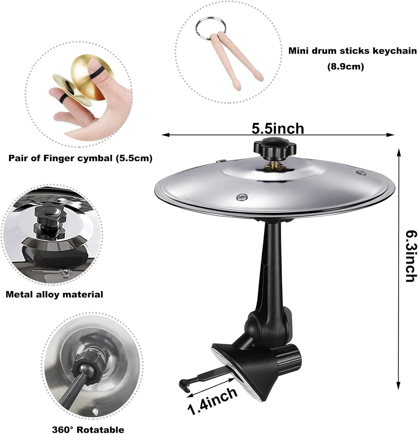 دریچه هوا طرح طبل ماشین، سنج انگشتی رقص شکم، مینی چوب طبل