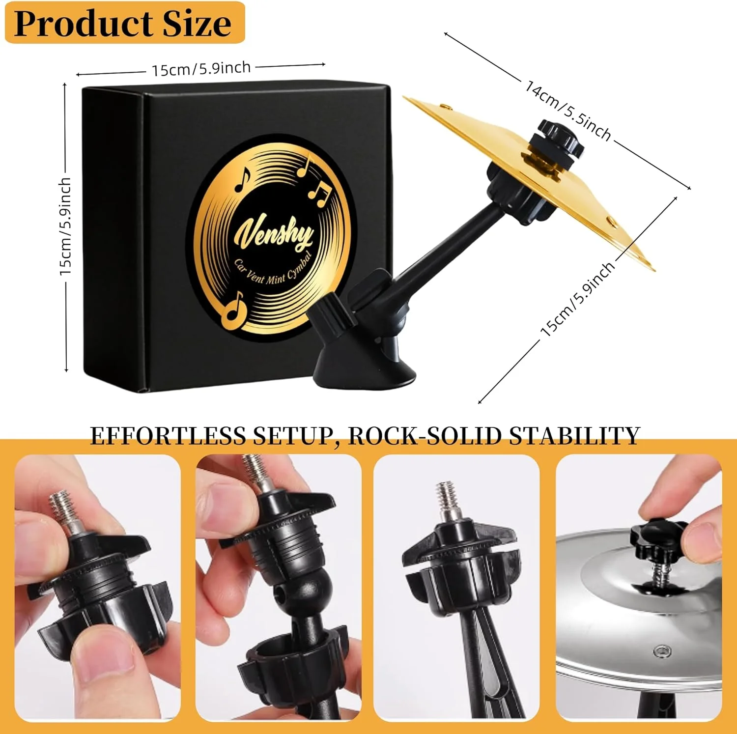 گیره دریچه هوا طرح سنج درام، سنج مینیاتوری گیره ای آسان برای دوستداران موسیقی، لوازم جانبی خودرو بادوام و جمع و جور برای انواع وسایل نقلیه (طلایی، 2 عدد) گیره دریچه هوا طرح سنج درام، سنج مینیاتوری گیره ای آسان برای دوستداران موسیقی، لوازم جانبی خودرو بادوام و جمع و جور برای انواع وسایل نقلیه (طلایی، 2 عدد)