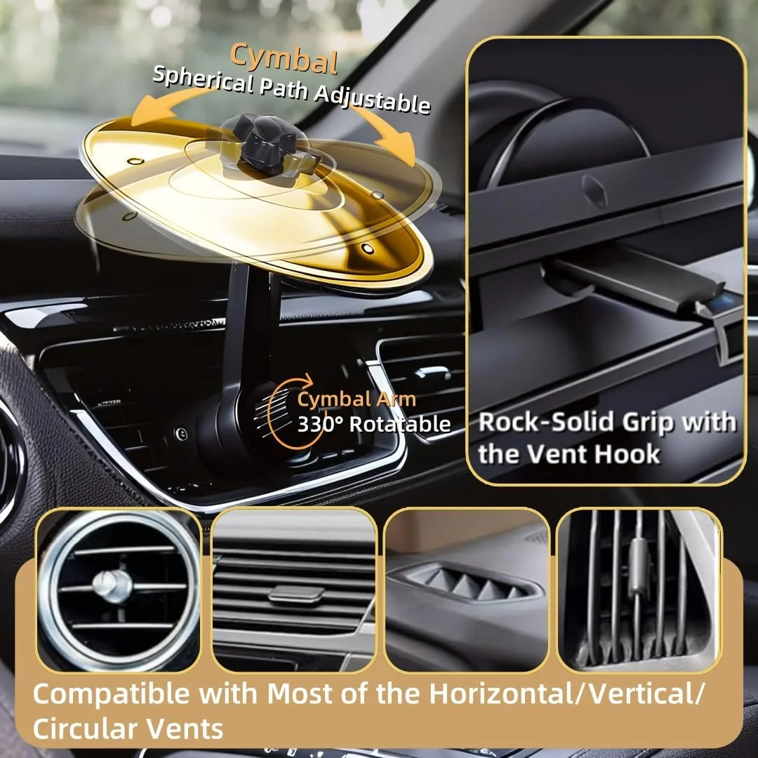 گیره دریچه هوا طرح سنج درام، سنج مینیاتوری گیره ای آسان برای دوستداران موسیقی، لوازم جانبی خودرو بادوام و جمع و جور برای انواع وسایل نقلیه (طلایی، 2 عدد) گیره دریچه هوا طرح سنج درام، سنج مینیاتوری گیره ای آسان برای دوستداران موسیقی، لوازم جانبی خودرو بادوام و جمع و جور برای انواع وسایل نقلیه (طلایی، 2 عدد)