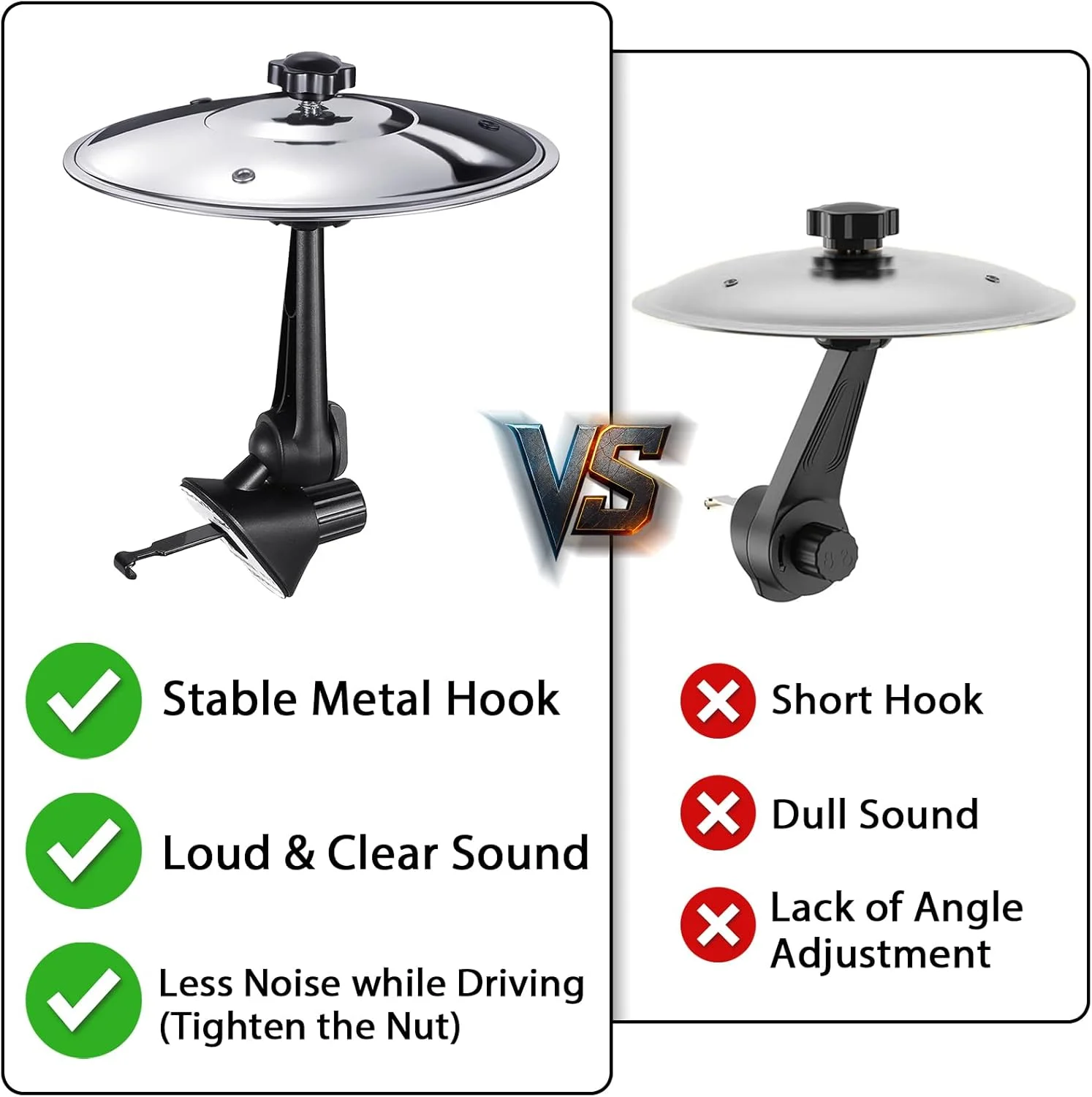 سنج ماشین، سنج تصادف برای دریچه هوای ماشین، لوازم جانبی سنج درام مینیاتوری برای تزئینات داخلی ماشین، به همراه چوب درام فشرده، نقره ای آرژانتینی