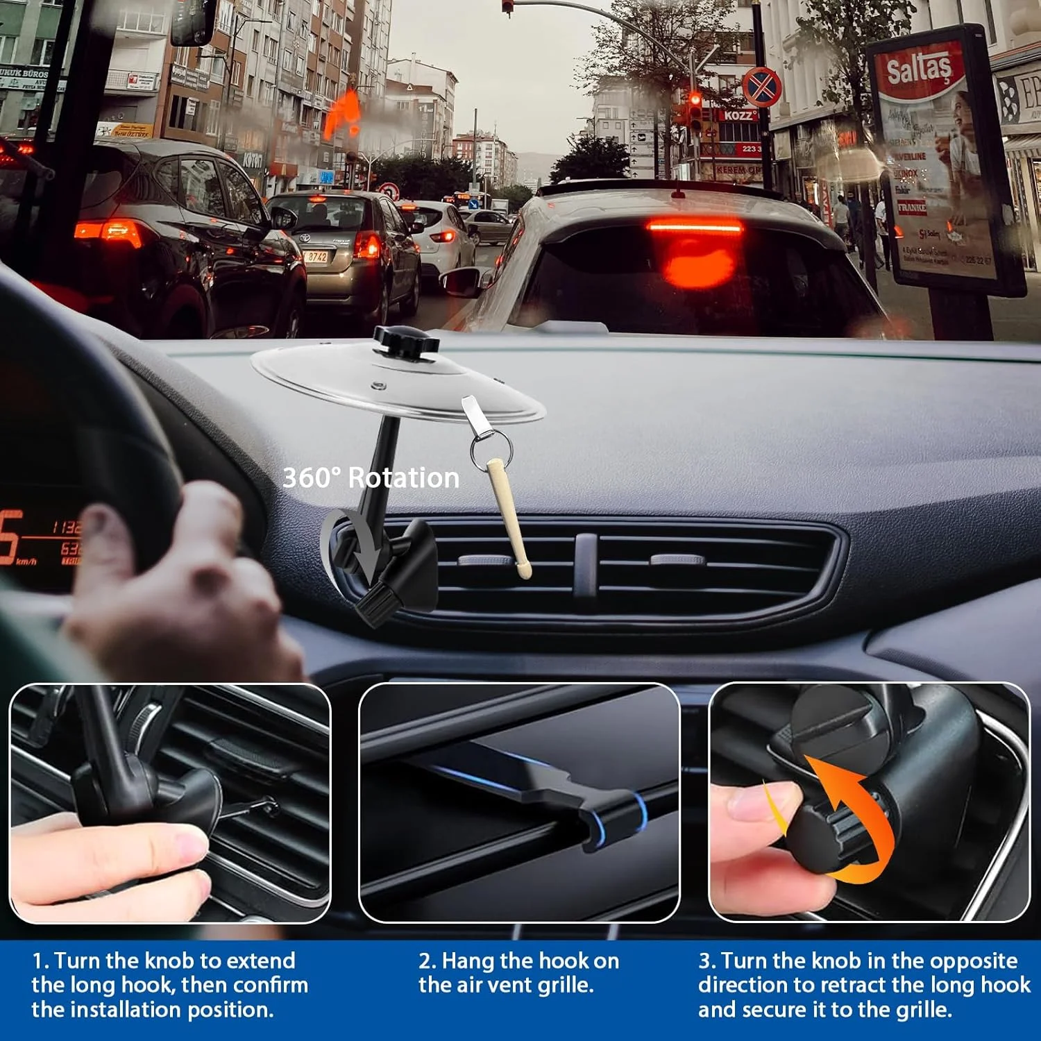 سنج ماشین، سنج تصادف برای دریچه هوای ماشین، لوازم جانبی سنج درام مینیاتوری برای تزئینات داخلی ماشین، به همراه چوب درام فشرده، نقره ای آرژانتینی