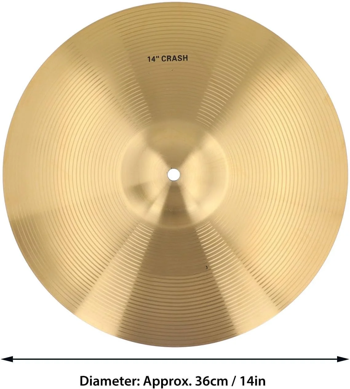 سنج تصادفی با صدای واضح، سنج درام جاز برنجی، کوبه ای درام باس، های هت برای نوازندگان مبتدی (14 اینچ)