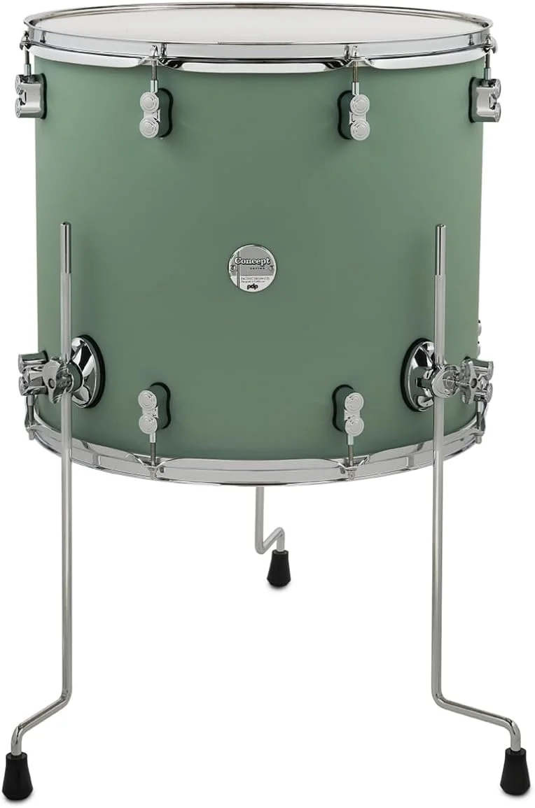 طبل کف PDP Concept Maple، ۱۸ اینچ در ۱۶ اینچ، روکش ساتن Seafoam