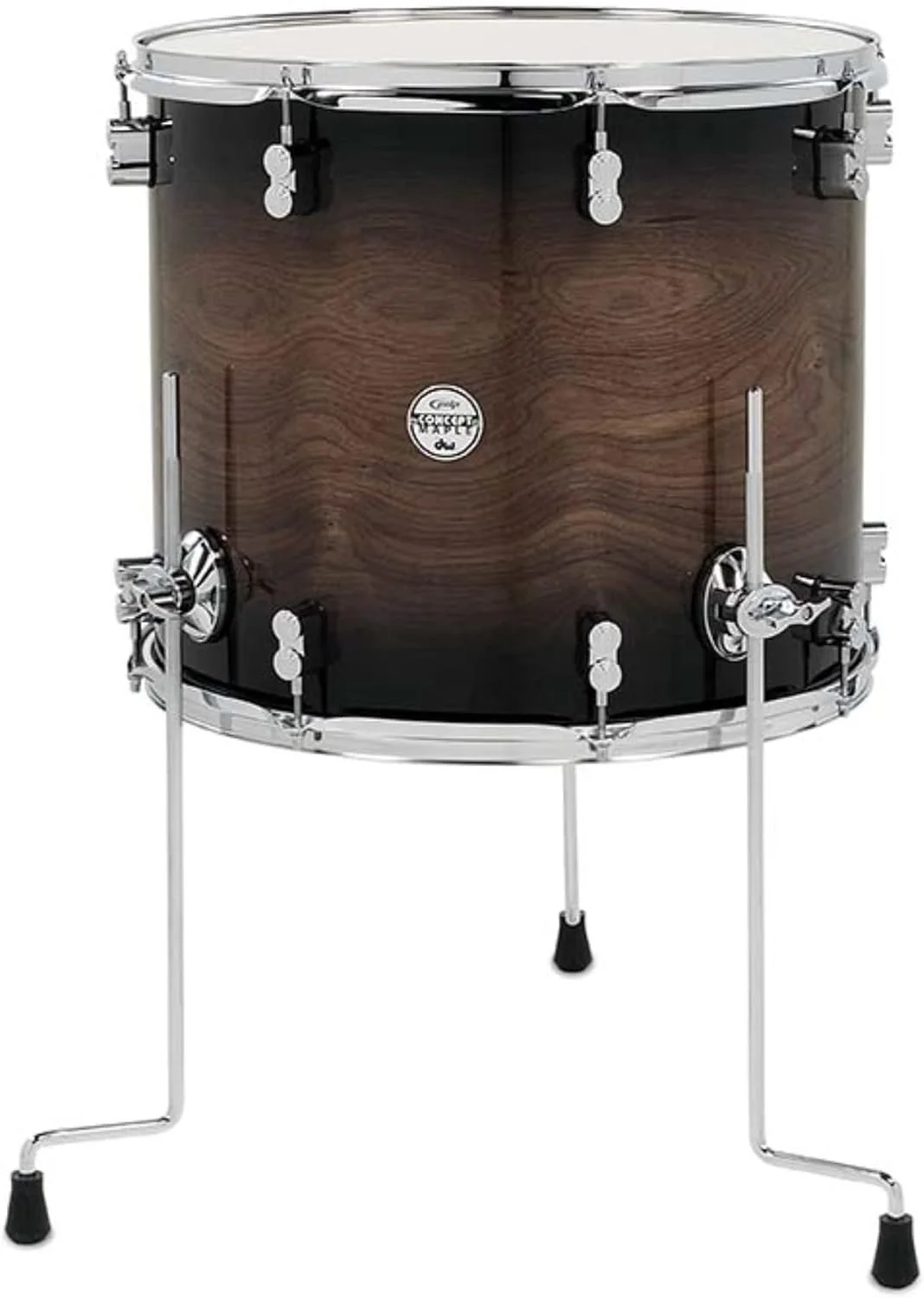 طبل کف PDP سری Concept Maple، 18 اینچ در 16 اینچ، گردویی اگزوتیک به ذغالی براست