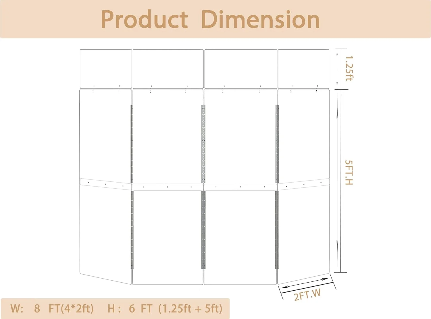 محافظ درام، تبدیل به 6x2 فوت. لولاهای تمام استیل ضد زنگ. قفس درام برای خانه، کلیسا، تمرین و اجرا (4 پنل با منحرف کننده)