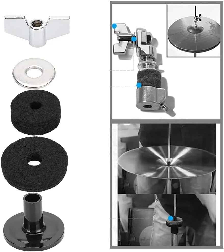 مجموعه نمدی سنج Chiciris، نمد فنجانی کلاچ های-هت مستحکم برای نوازندگان درام و دوستداران موسیقی (مشکی) مجموعه نمدی سنج Chiciris، نمد فنجانی کلاچ های-هت مستحکم برای نوازندگان درام و دوستداران موسیقی (مشکی)