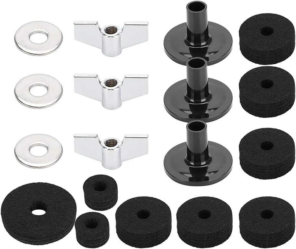 مجموعه نمدی سنج Chiciris، نمد فنجانی کلاچ های-هت مستحکم برای نوازندگان درام و دوستداران موسیقی (مشکی) مجموعه نمدی سنج Chiciris، نمد فنجانی کلاچ های-هت مستحکم برای نوازندگان درام و دوستداران موسیقی (مشکی)