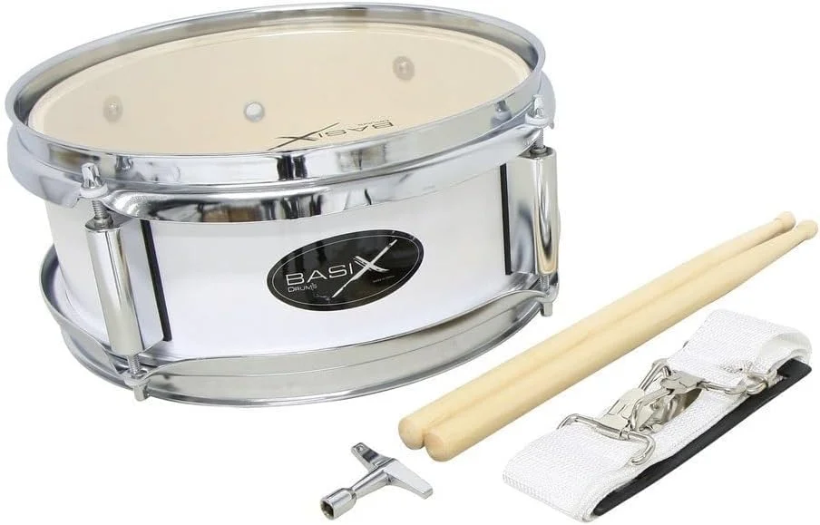 طبل مارشینگ کوچک خیابانی PURE GEWA Chester F893000، سفید، نقره ای، بژ