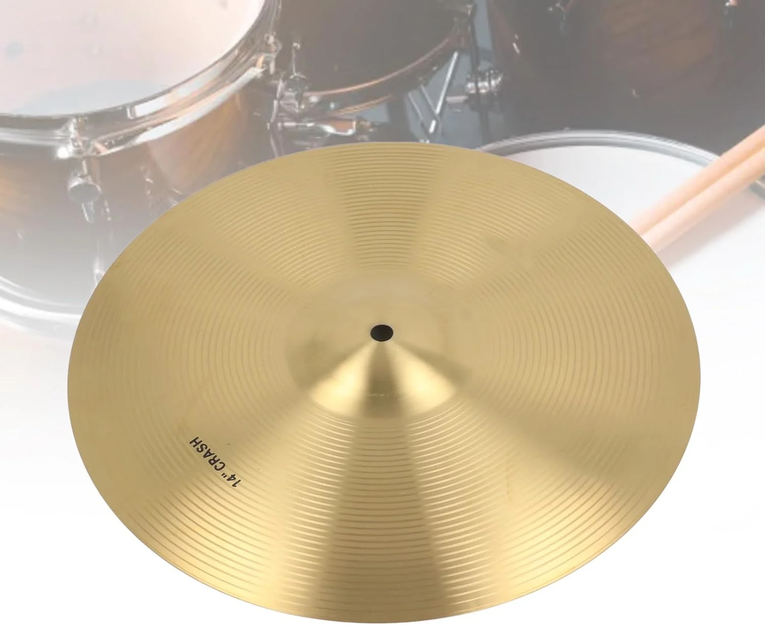 سنج حرفه ای تصادف برنجی CHICIRIS، صدای واضح سنج درام جاز برای نوازندگان، اجرای موسیقی و تمرین (14 اینچ)