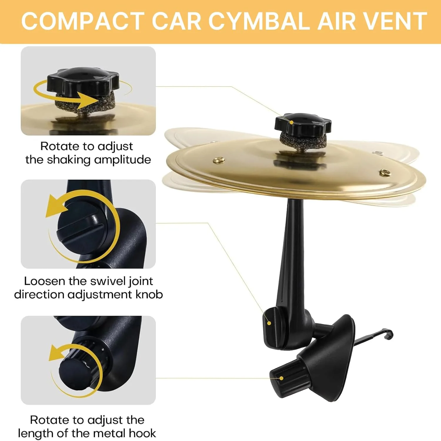 ۲ عدد سنج درام کوچک خودرو، دریچه هوا، لوازم جانبی موسیقی جمع و جور و بادوام برای خودرو، سنج گیره ای آسان برای دریچه خودرو، ابزار موسیقی خنده دار برای رانندگان و دوستداران موسیقی ۲ عدد سنج درام کوچک خودرو، دریچه هوا، لوازم جانبی موسیقی جمع و جور و بادوام برای خودرو، سنج گیره ای آسان برای دریچه خودرو، ابزار موسیقی خنده دار برای رانندگان و دوستداران موسیقی