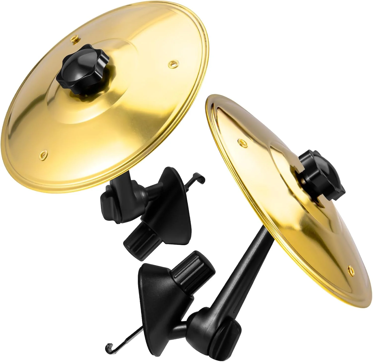 دو عدد دریچه هوا طرح سنج ماشین، سنج تصادف مینیاتوری درام برای دریچه ماشین، دریچه هوا طرح سنج درام سرگرم کننده، مناسب برای انواع خودروها، هدیه برای دوستداران موسیقی (طلایی)