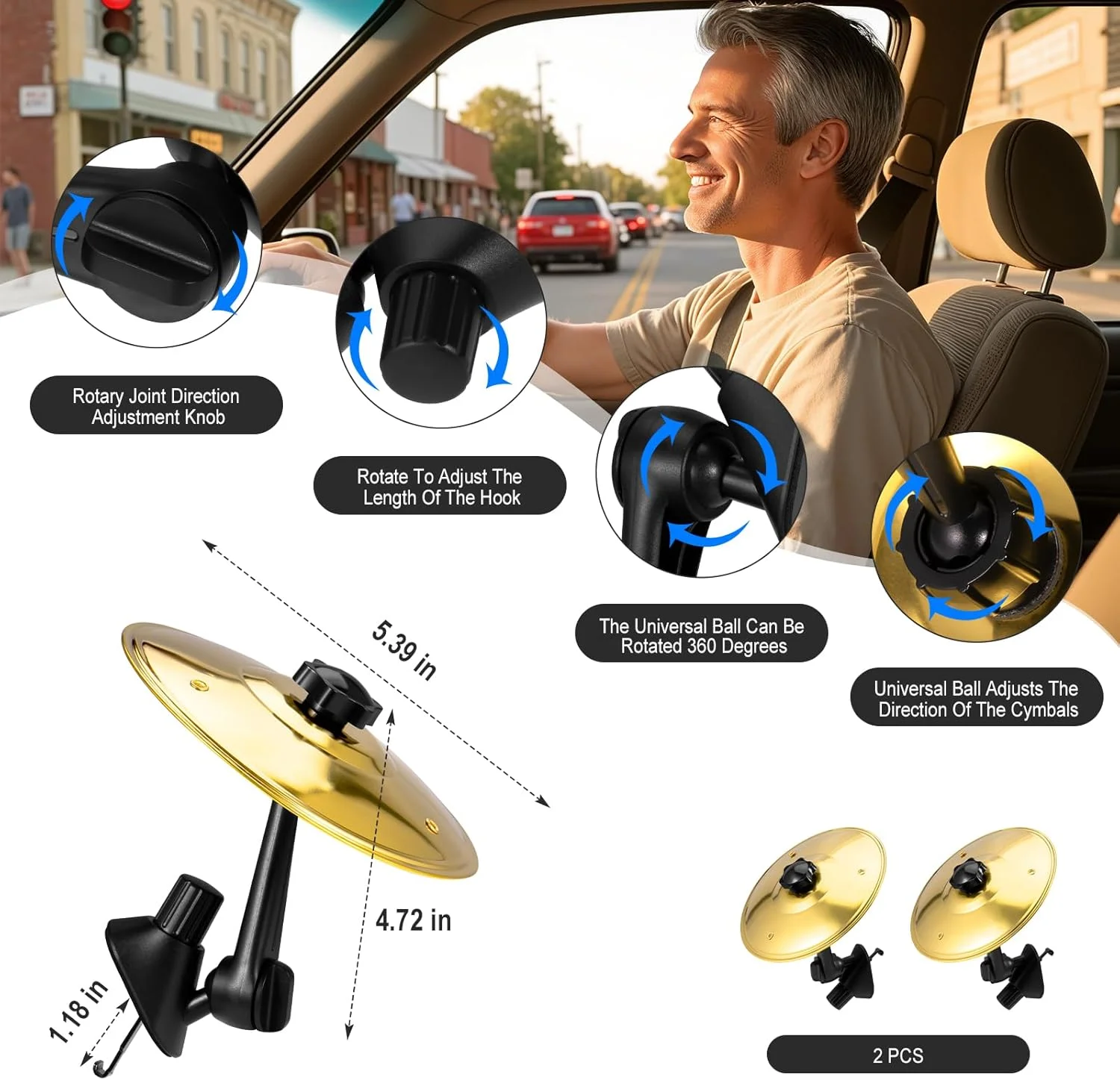 دو عدد دریچه هوا طرح سنج ماشین، سنج تصادف مینیاتوری درام برای دریچه ماشین، دریچه هوا طرح سنج درام سرگرم کننده، مناسب برای انواع خودروها، هدیه برای دوستداران موسیقی (طلایی) دو عدد دریچه هوا طرح سنج ماشین، سنج تصادف مینیاتوری درام برای دریچه ماشین، دریچه هوا طرح سنج درام سرگرم کننده، مناسب برای انواع خودروها، هدیه برای دوستداران موسیقی (طلایی)