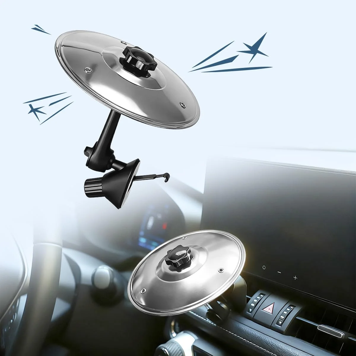 سنج هوای خودرو، دریچه هوا، سنج مینیاتوری درام برای دوستداران موسیقی - نقره ای