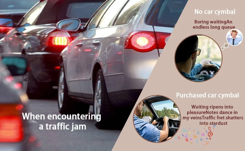 سنج داشبوردی خودرو - سنج تصادف کوچک فلزی با نصب آسان روی دریچه هوا، هدیه ای جمع و جور و بادوام برای دوستداران موسیقی و نوازندگان درام