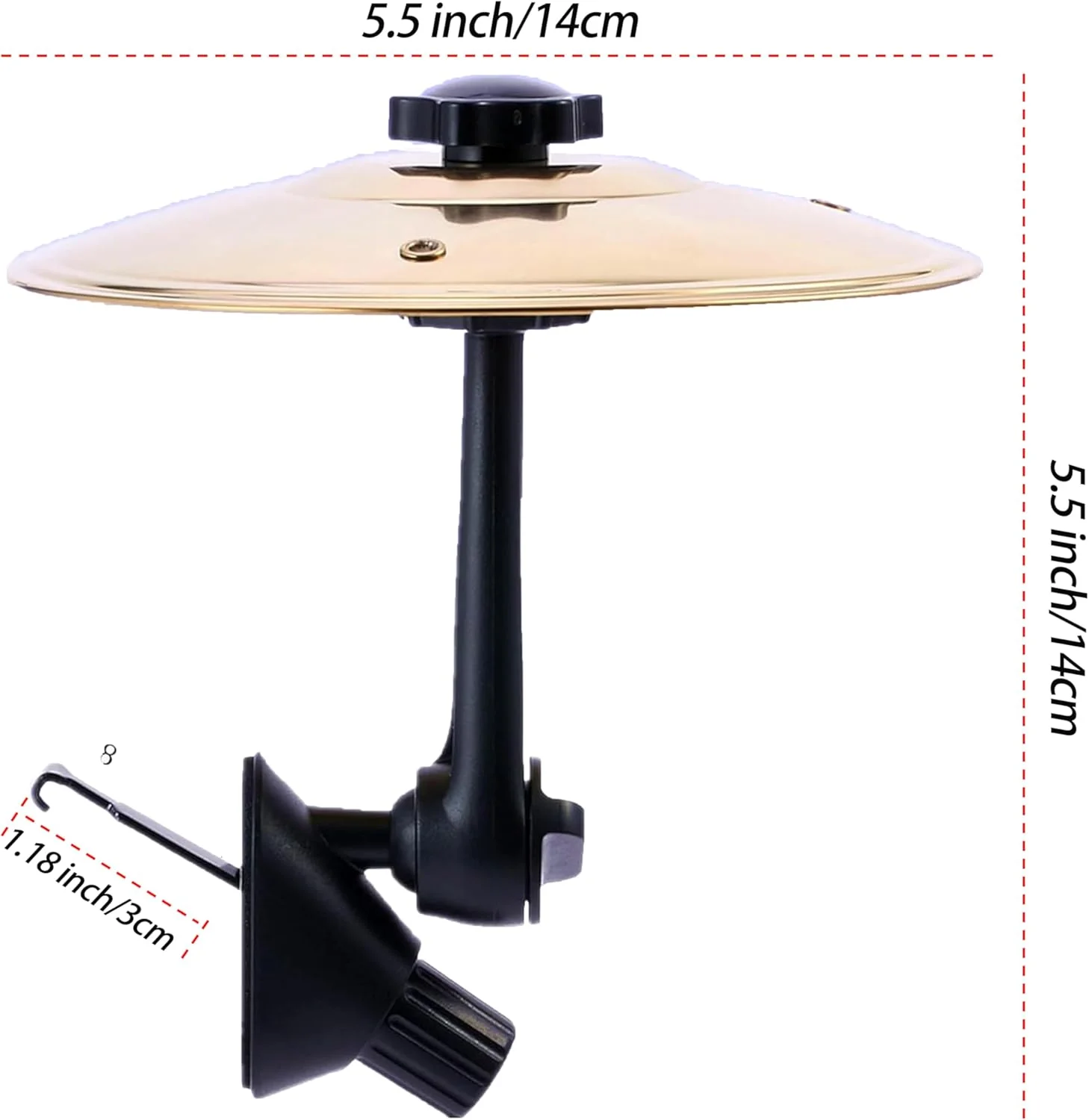 سنج داشبورد خودرو - مینی ست درام با طراحی گیره ای، مناسب برای همه خودروها (طلایی)