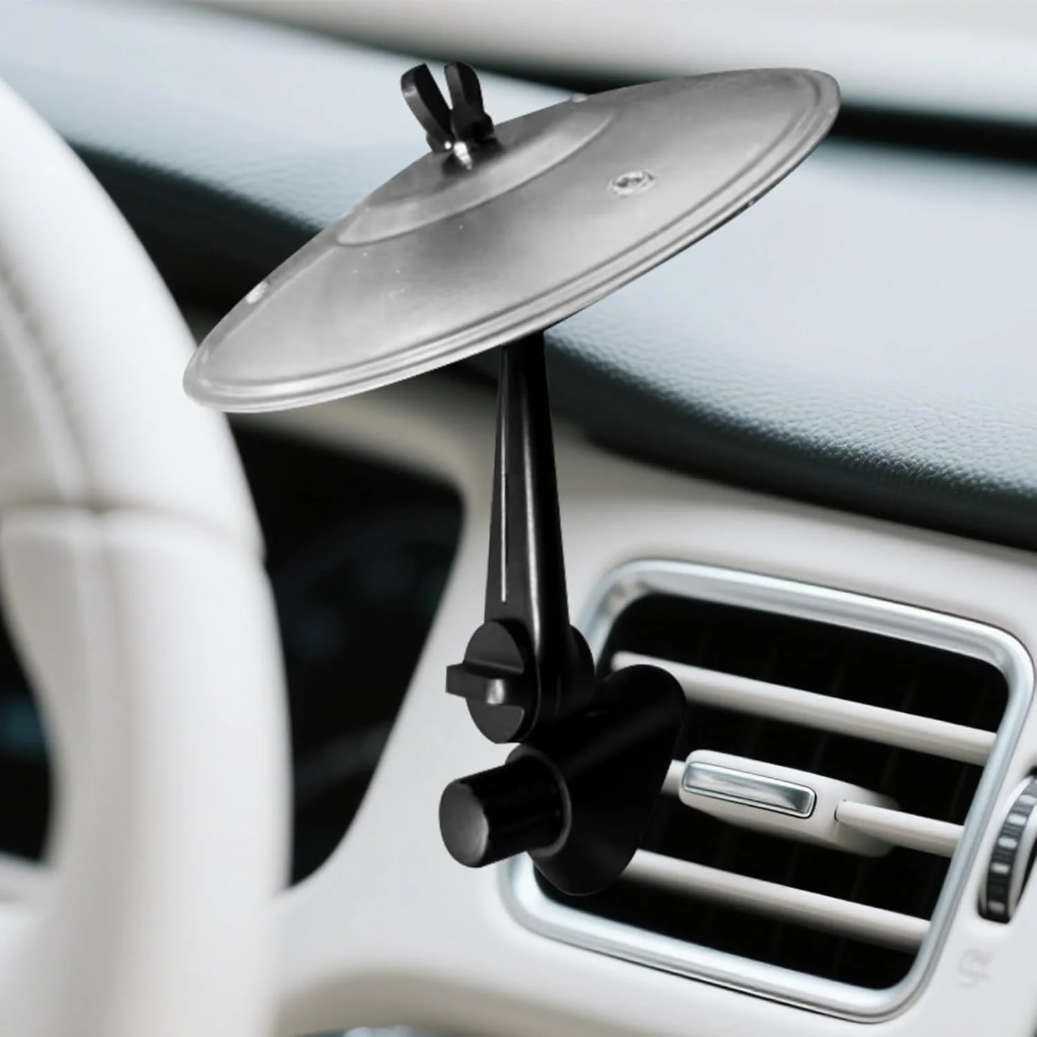 سنج های تزئینی خودرو - بسته 2 عددی سنج برای دریچه هوا، سنج کوچک برای دریچه خودرو، نصب آسان برای دوستداران موسیقی، لوازم جانبی درامز فلزی برای انواع وسایل نقلیه