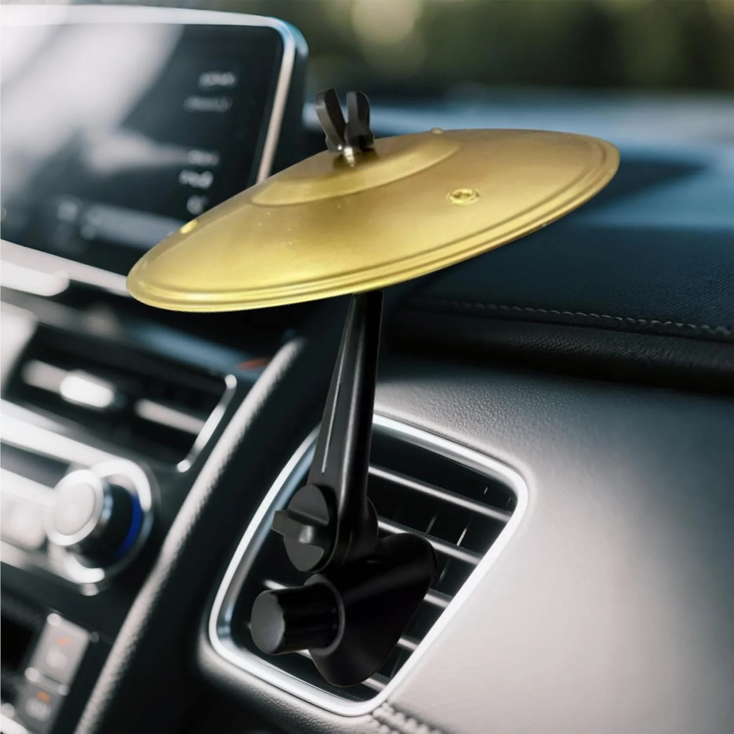 سنج ماشین تصادفی، سنج دریچه هوا، سنج کوچک درام برای دریچه خودرو - گیره آسان سنج موسیقی برای دوستداران موسیقی، بسته درامز فلزی دستی جاز، رانندگی خود را لذت بخش تر کنید