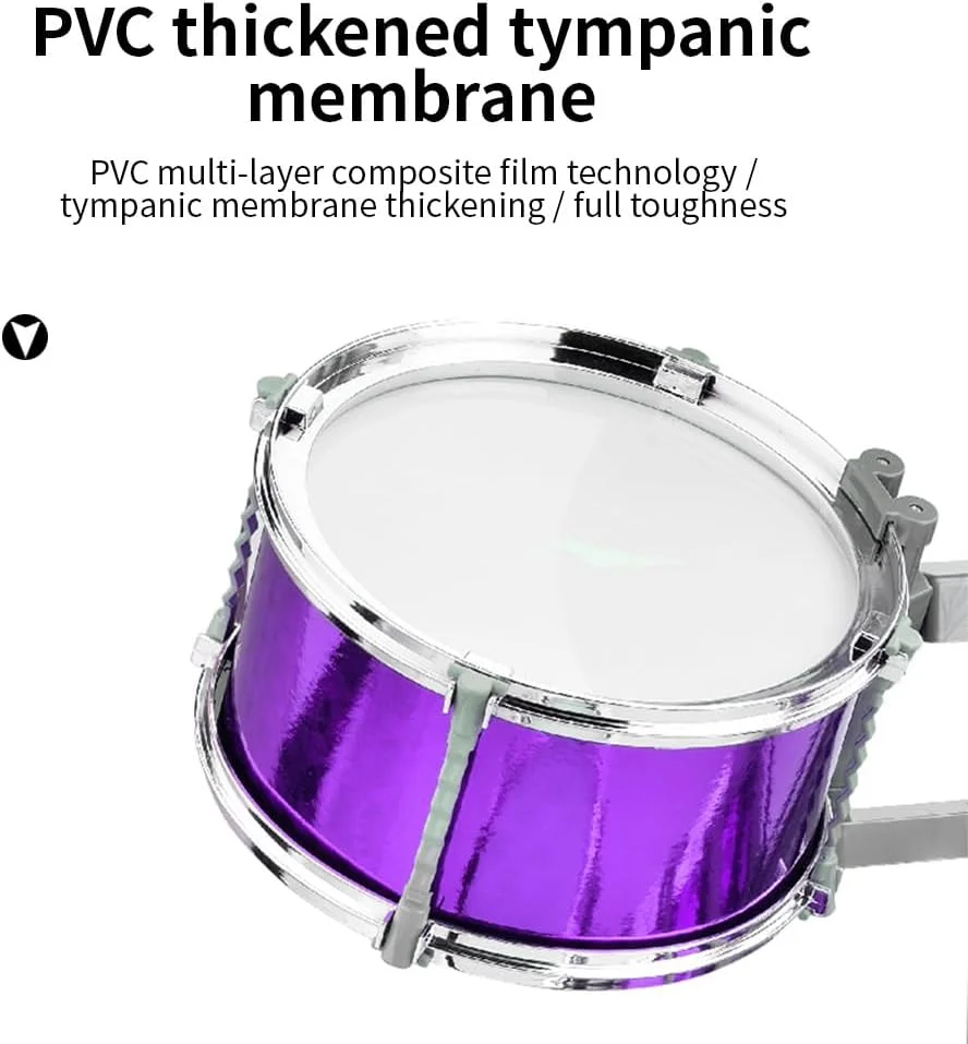 ست درام Btuty، کیت درام جاز با صندلی، 7 درام، سازهای کوبه ای موسیقی برای مبتدیان، هدیه تعطیلات، پوسته درام PVC ضخیم شده، نصب آسان