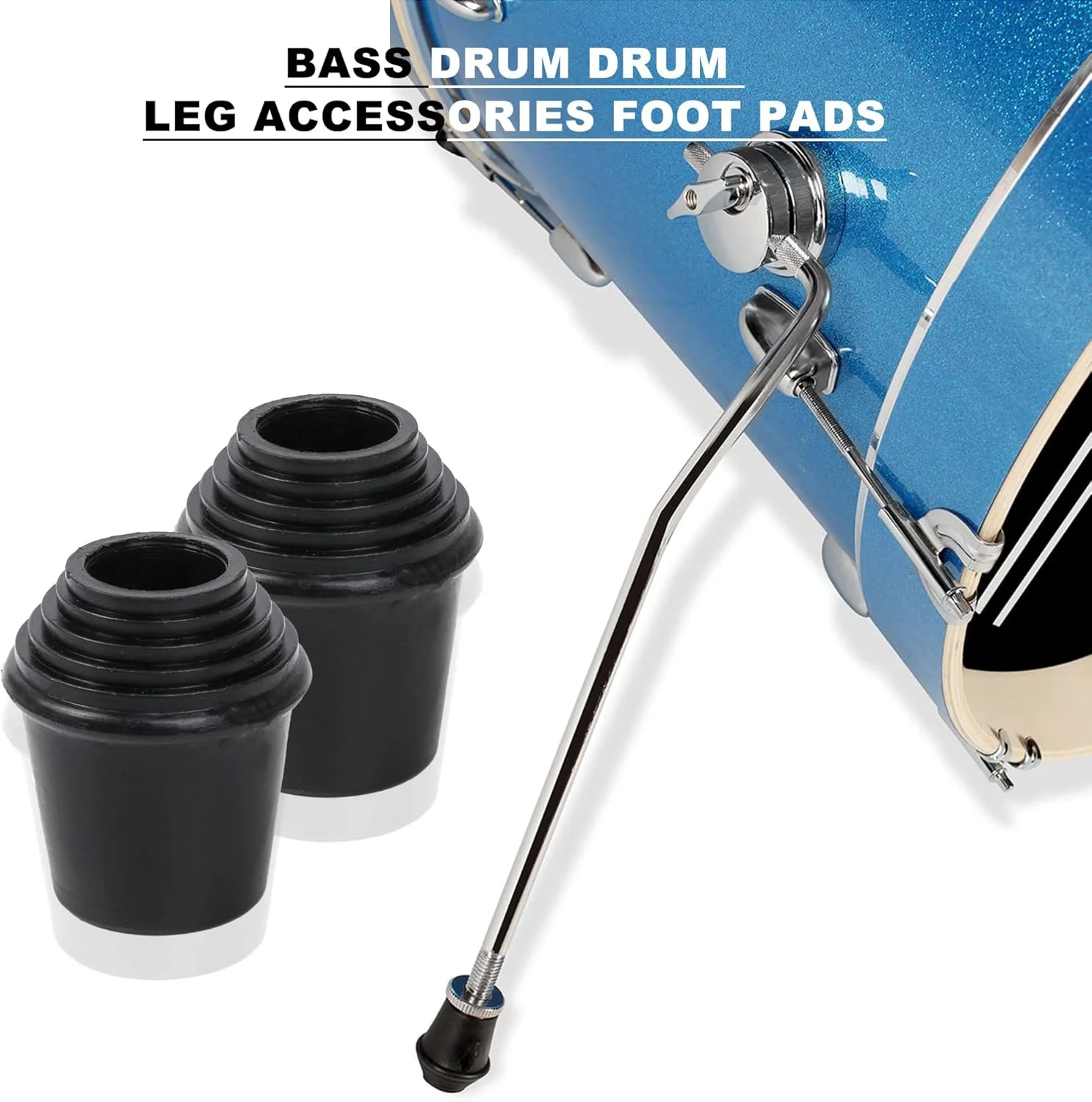 پایه های لاستیکی رزوه دار درام باس BQLZR، 33.5x29 میلی متر، مشکی، همراه با واشر فلزی، بسته 4 عددی پایه های لاستیکی رزوه دار درام باس BQLZR، 33.5x29 میلی متر، مشکی، همراه با واشر فلزی، بسته 4 عددی