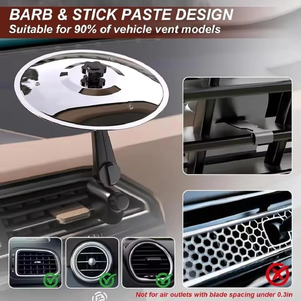 دریچه هوا طرح سنج ماشین، دریچه هوا طرح درام ماشین، سنج کوچک تصادف درام برای دریچه ماشین (نقره ای)