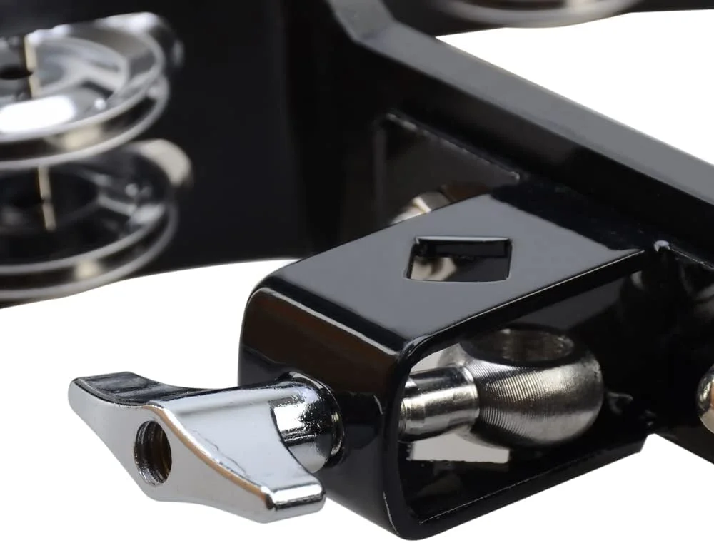 دف دایره ای نصب کردنی، دف دایره ای برای درام با پیچ و مهره نصب، دف دایره ای Hi Hat، دف دایره ای قابل نصب (8 ردیف دوتایی سنج، مشکی)