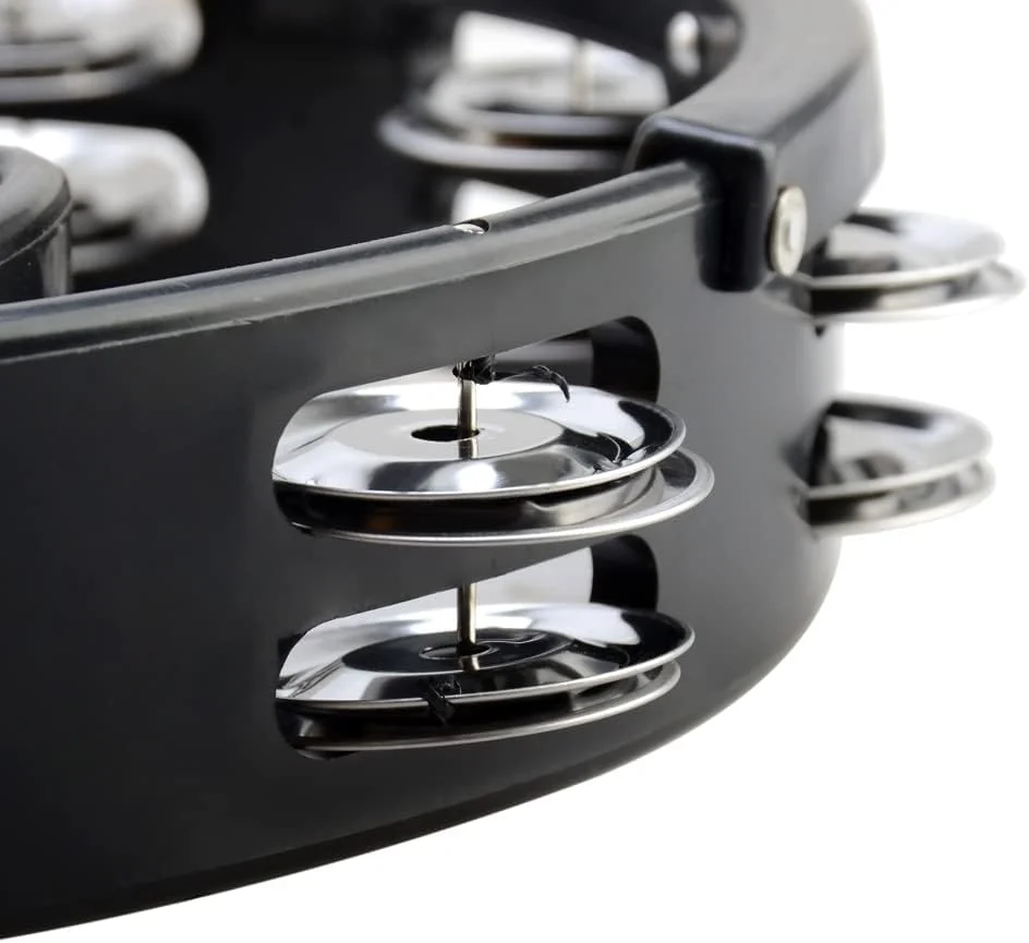 دف دایره ای نصب کردنی، دف دایره ای برای درام با پیچ و مهره نصب، دف دایره ای Hi Hat، دف دایره ای قابل نصب (8 ردیف دوتایی سنج، مشکی)