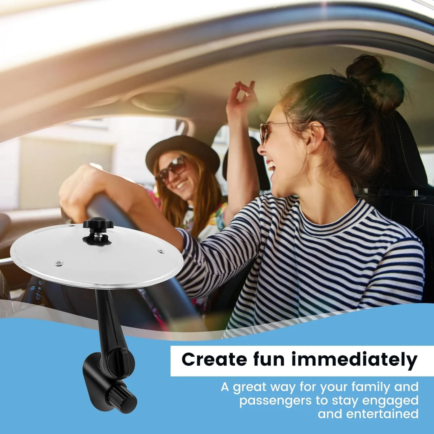 سنج داشبورد خودرو BlissKiss مدل نصب شونده روی دریچه هوا - سنج تصادف برای سرگرمی در خودرو | لوازم جانبی دریچه هوا جهانی (نقره ای 2 عددی)