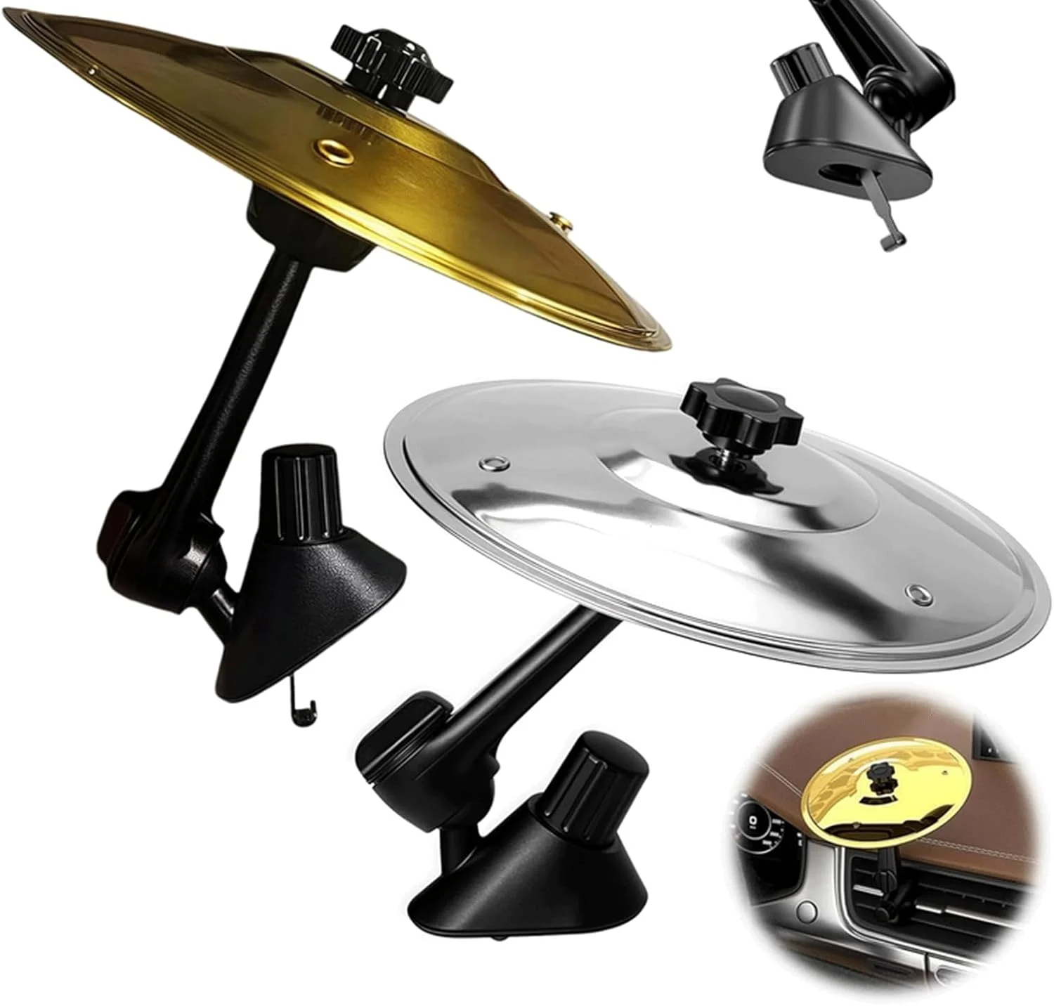 2 عدد لوازم جانبی سنج درام خودرو برای دریچه هوا، نصب آسان و مقاوم، سازهای موسیقی جمع و جور، لوازم جانبی خودرو برای همه وسایل نقلیه (Y353-2)